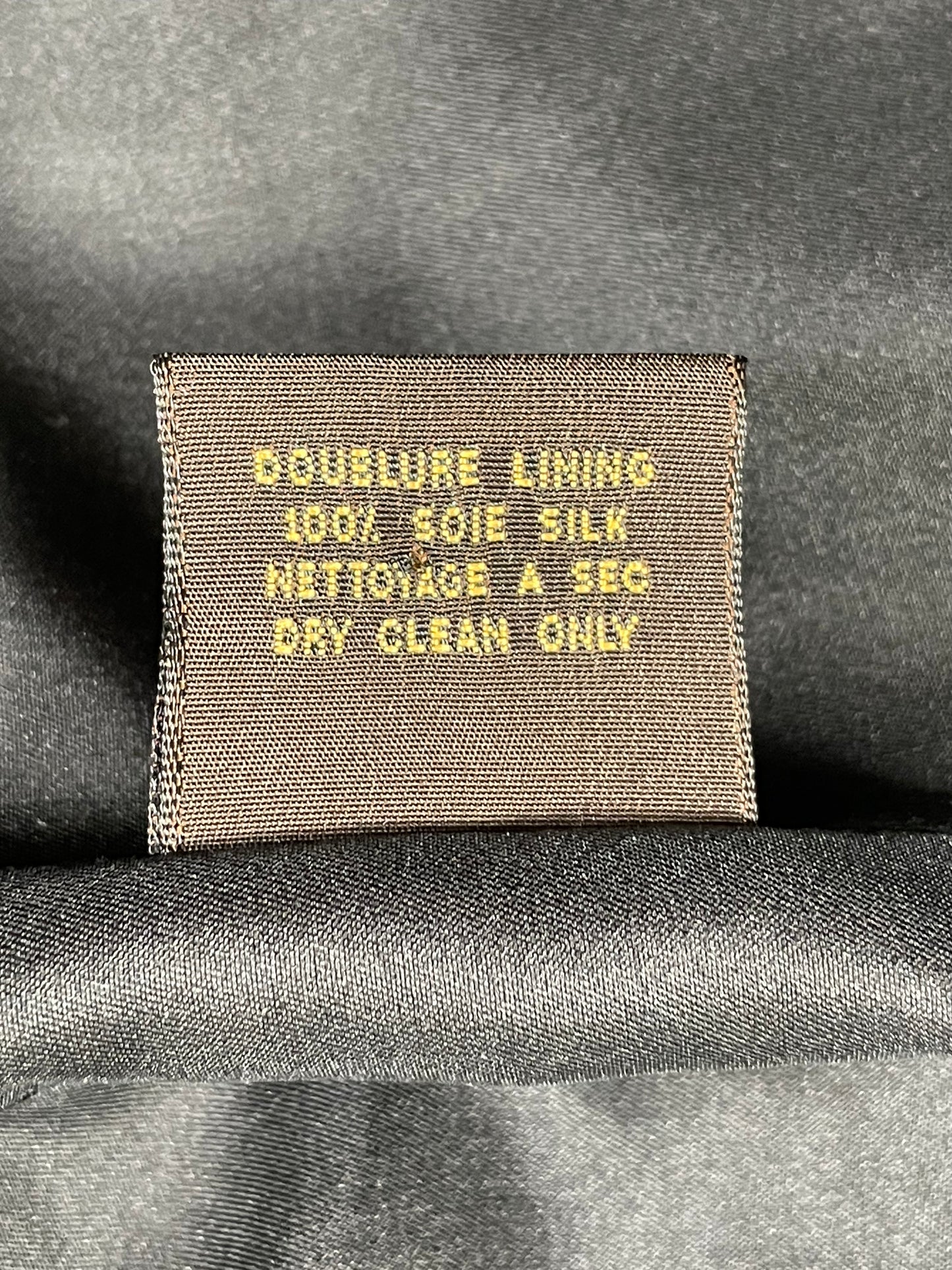 F/W 2000 Louis Vuitton Runway Black Silk Logo Monogram Trench Coat Jacket
