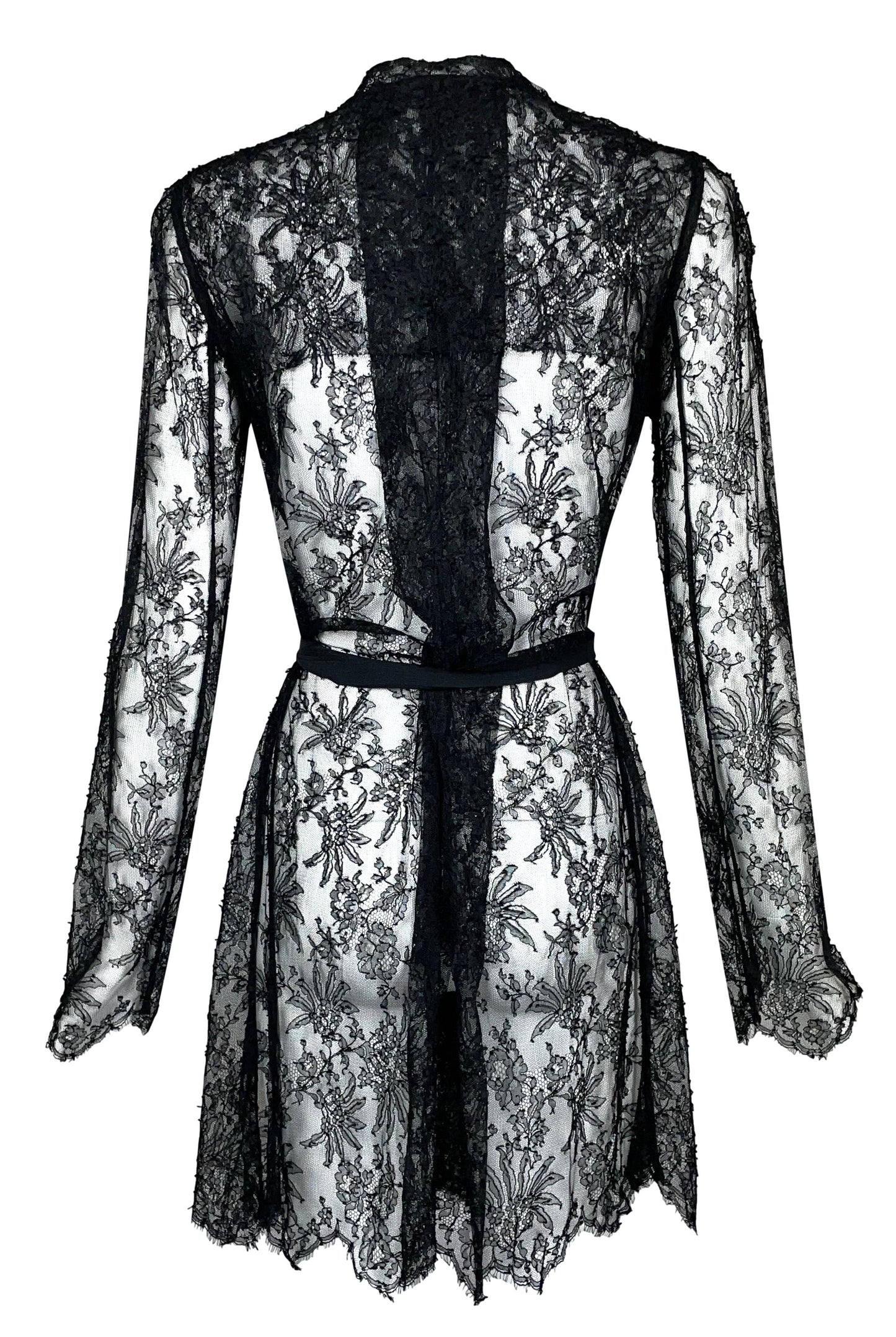 2000's Balenciaga by Nicolas Ghesquière Sheer Black Lace Dress Jacket