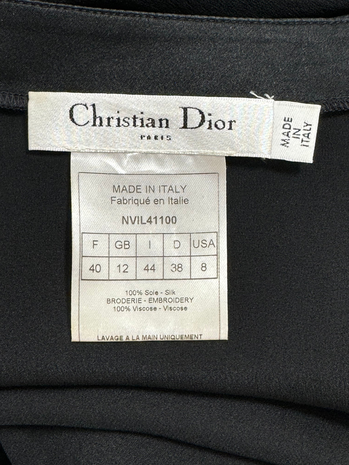 2000's Christian Dior x John Galliano 1940's Hollywood Vixen Pin-Up Black Silk White Cherry Blossom Kimono Robe