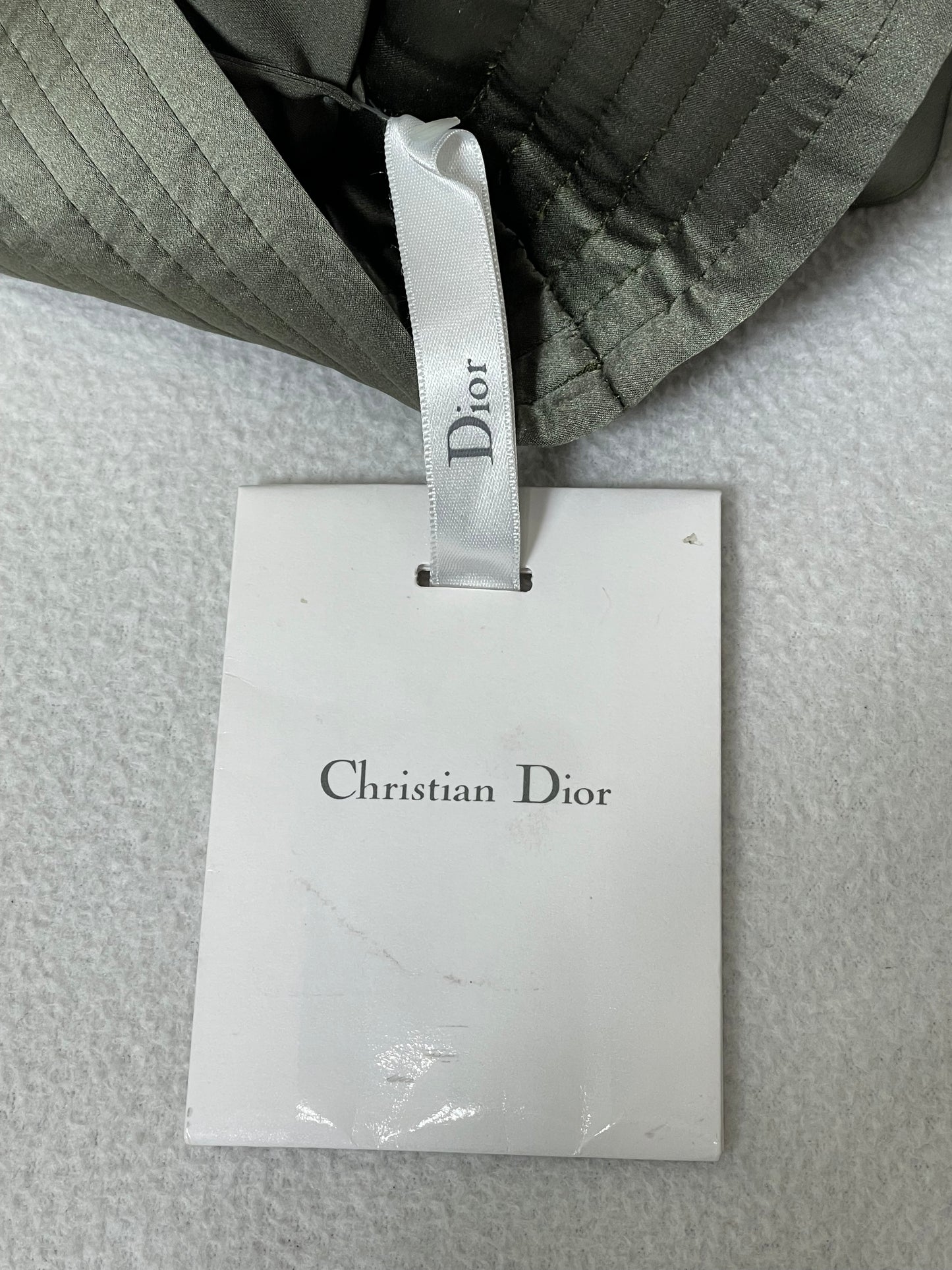 NWT 2000's Christian Dior by John Galliano Army Green Satin Silk Kimono Coat Dress