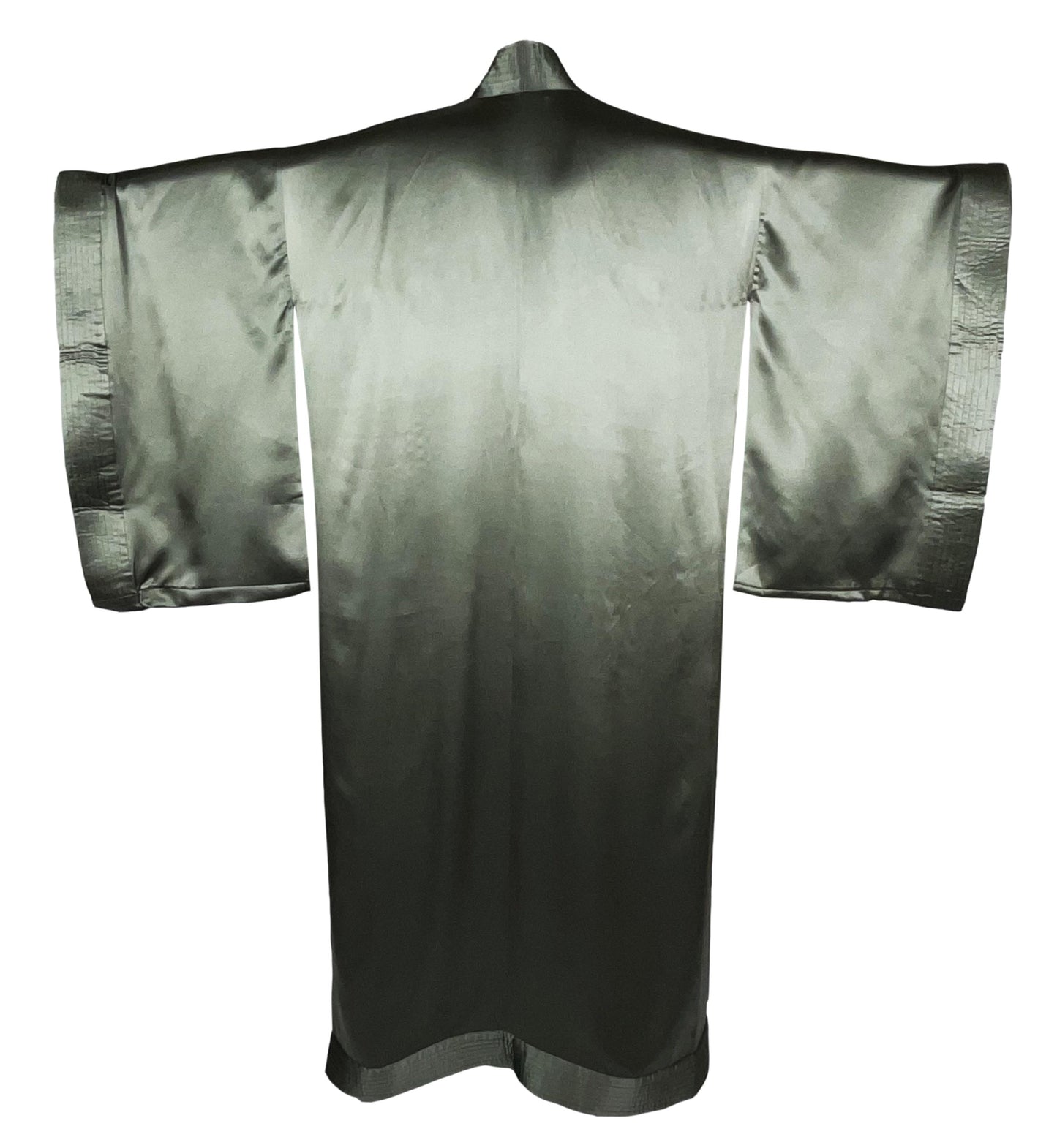NWT 2000's Christian Dior by John Galliano Army Green Satin Silk Kimono Coat Dress