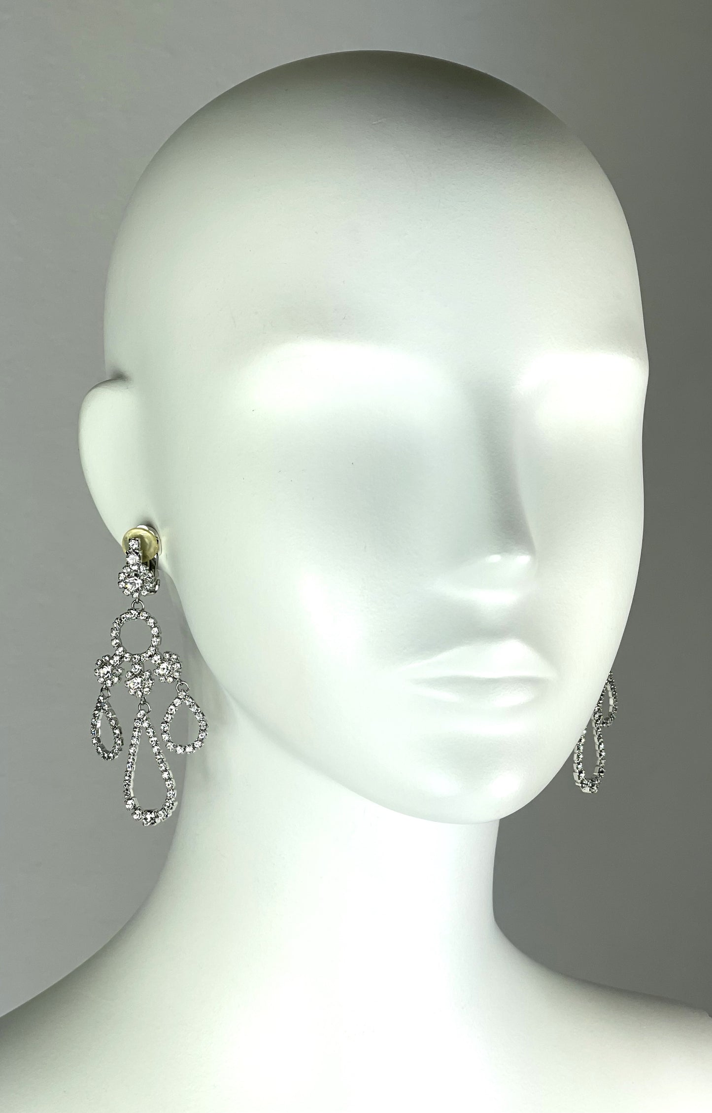 2000's Christian Dior by John Galliano Larger Crystal Chandelier Earrings