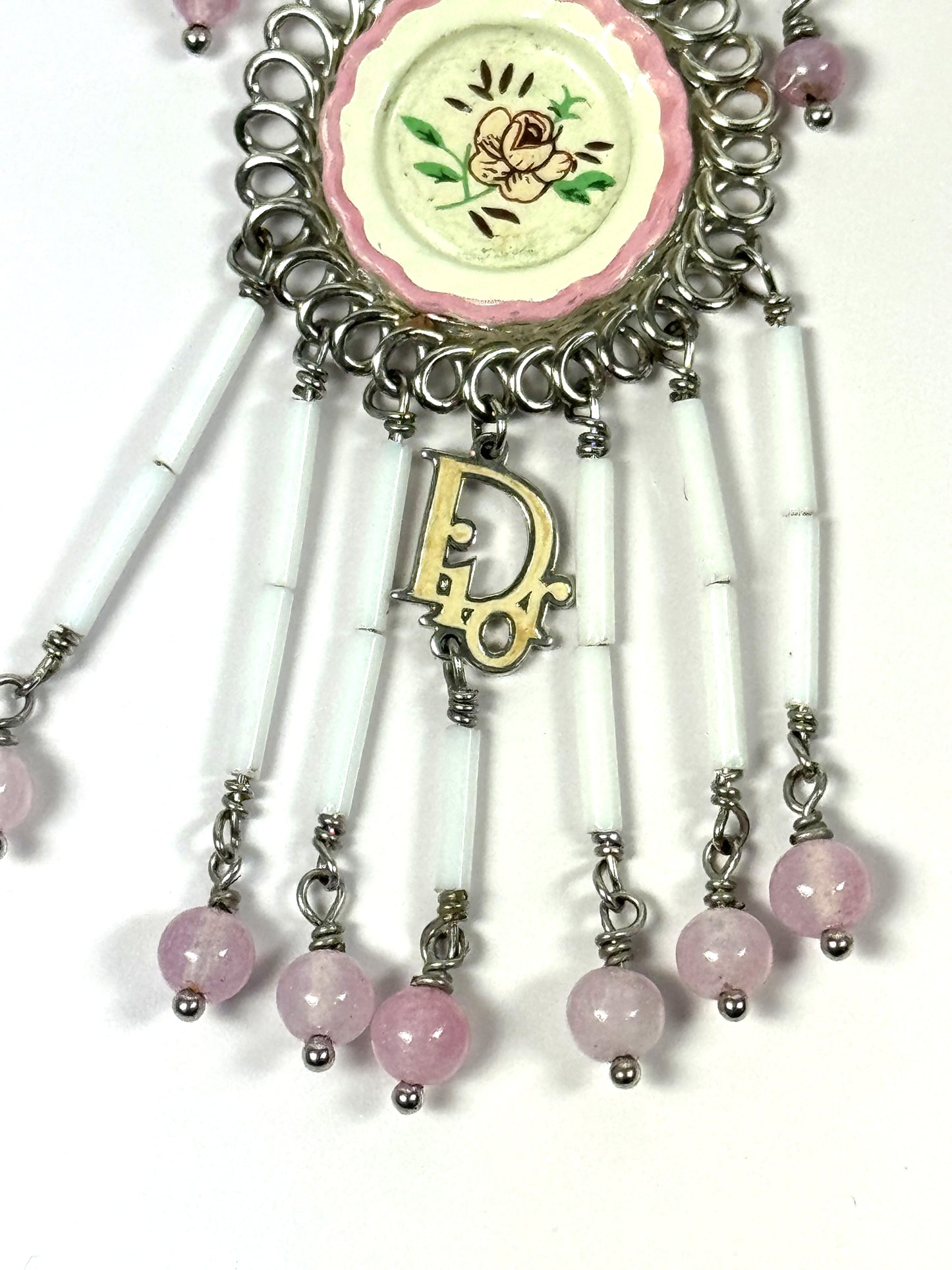 2000's Christian Dior by John Galliano Teacup Tea Party Large Earrings & Ring Set