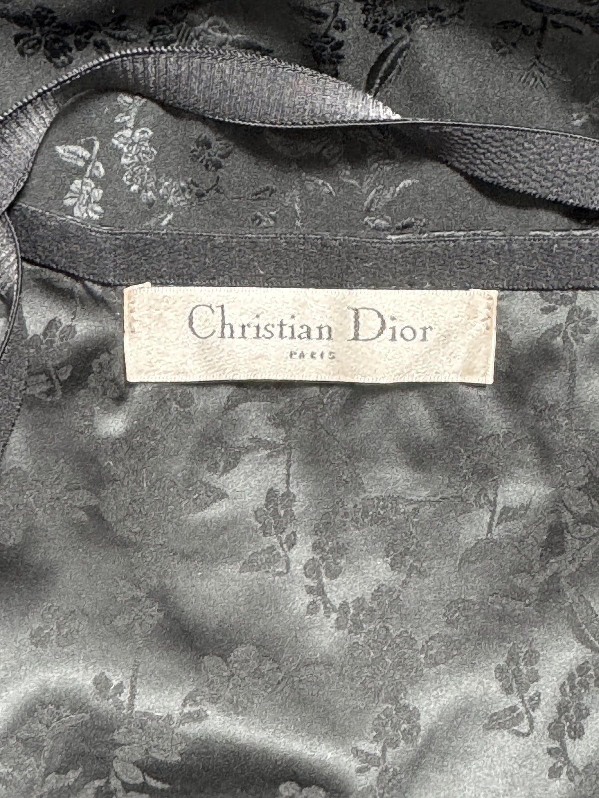 2000's Christian Dior x John Galliano Black Lolita Goth Babydoll Bow Brocade Lace Halter Sexy Mini LBD Dress