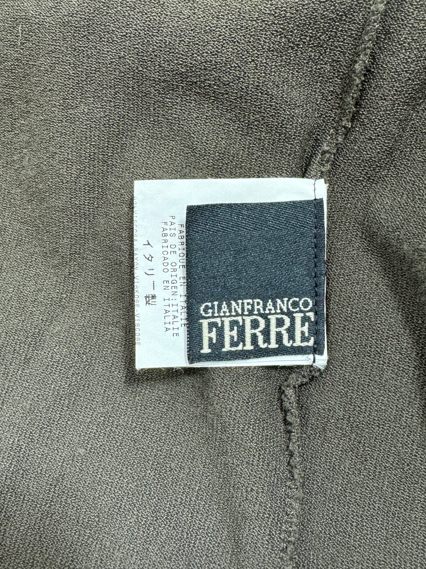 2000's Gianfranco Ferre Bodycon Cut-Out Safety Pin Wiggle Maxi Dress