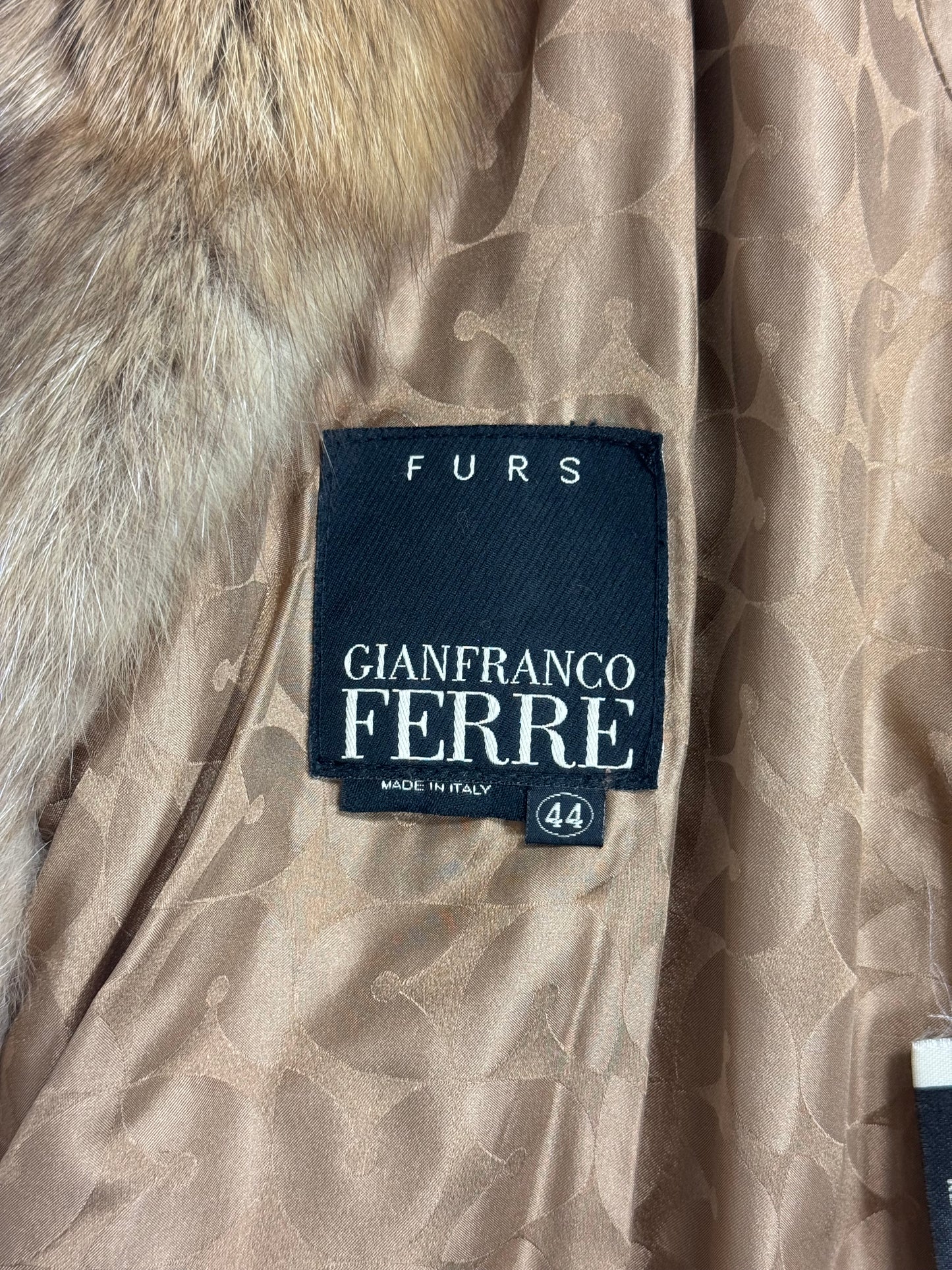 2000's Gianfranco Ferre Golden Zibellino Sable Fur Kimono Sleeve Coat Jacket