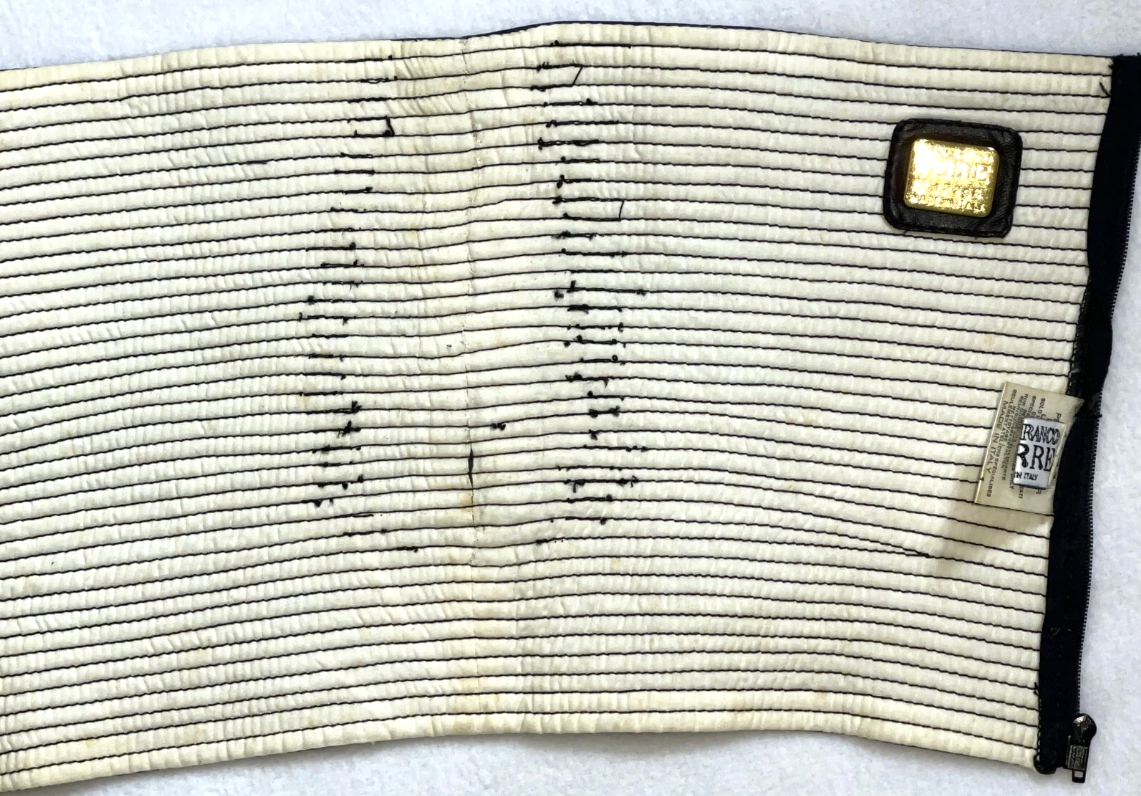 2000's Gianfranco Ferre Black Leather Asymmetrical Bustier Crop Top