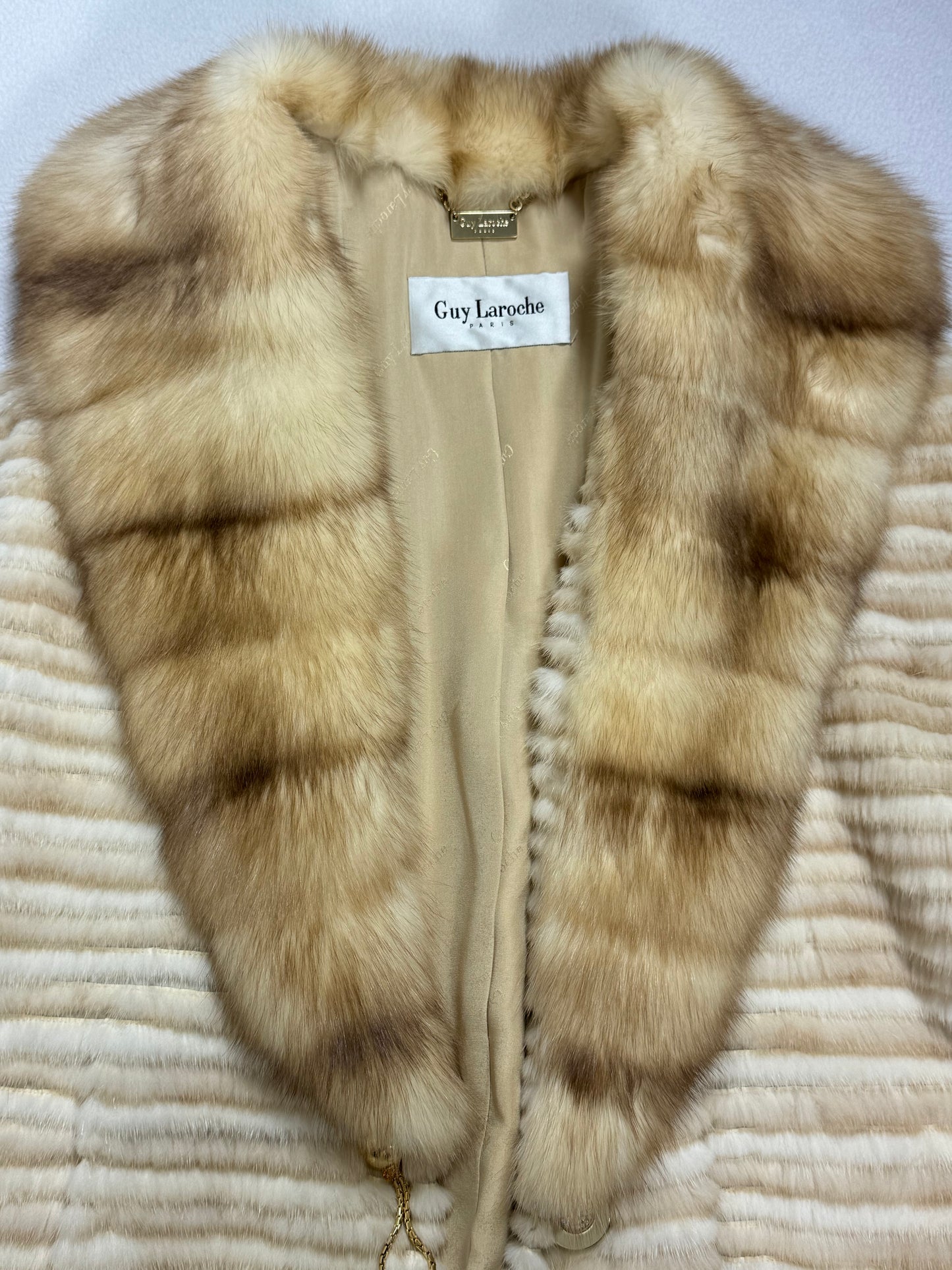2000's Guy Laroche Sable Fur 1920's Flapper Style Cocoon Opera Coat