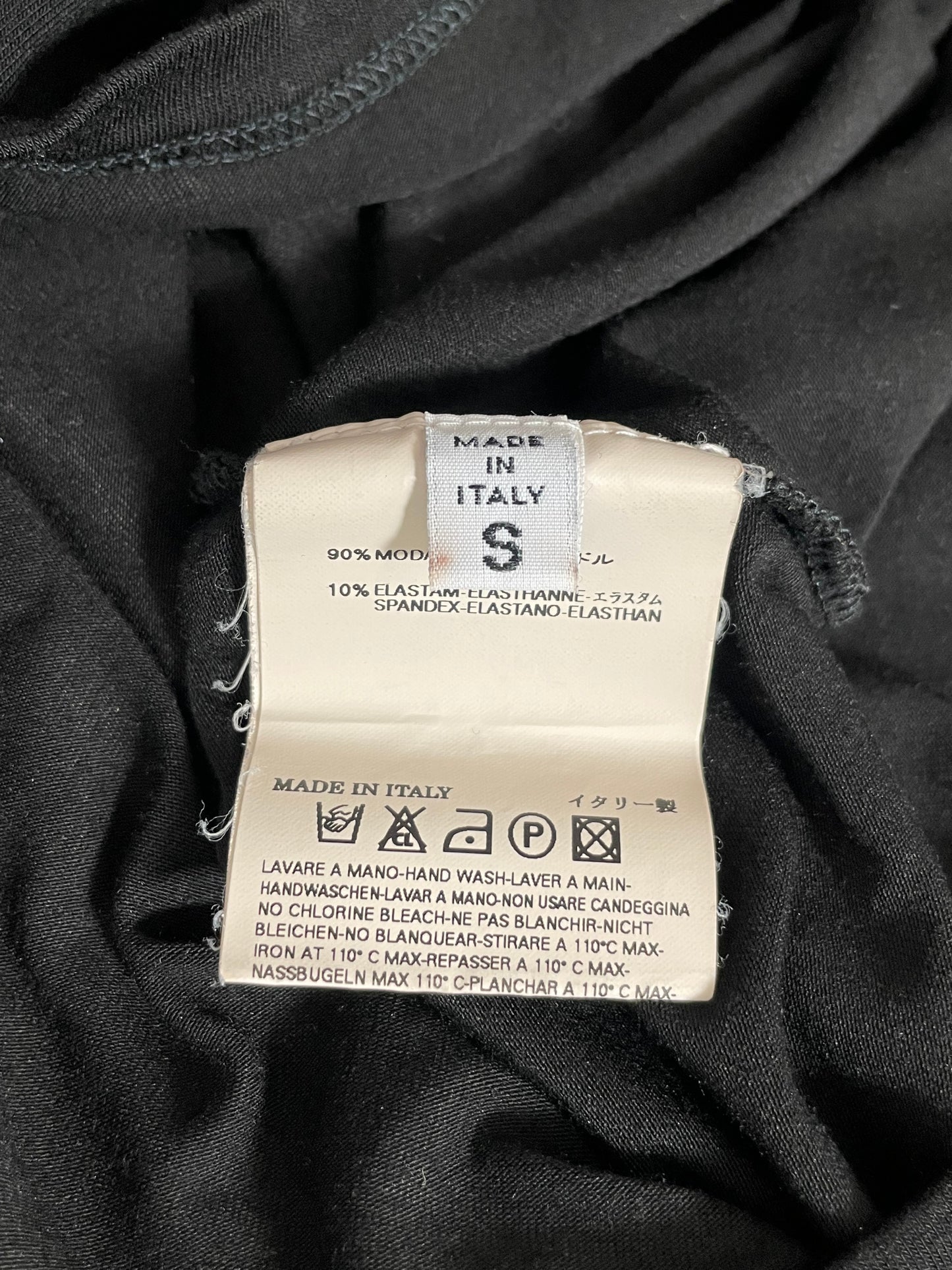 2000's Maison Martin Margiela Black Asymmetrical Bodycon Mini Dress