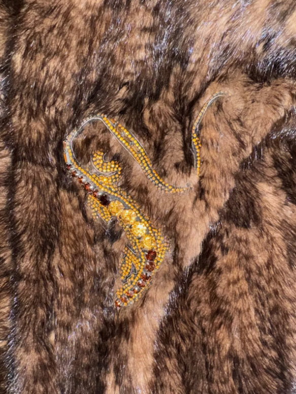 F/W 2010 Roberto Cavalli 1930's Style Mink Fur Crystal Embellished Cape Coat Jacket