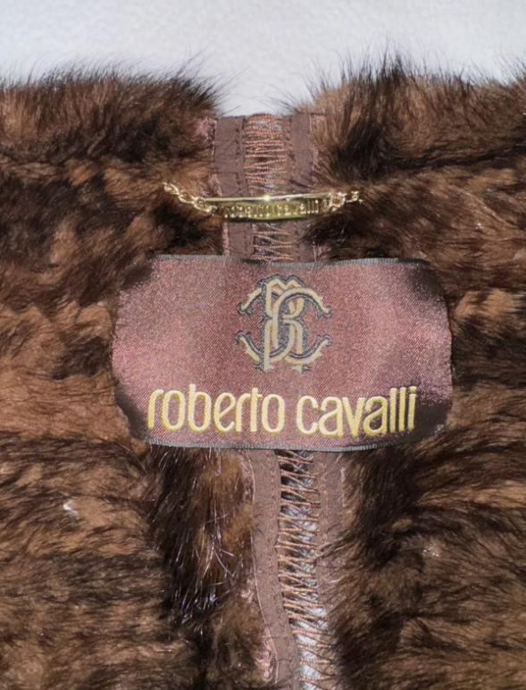 F/W 2010 Roberto Cavalli 1930's Style Mink Fur Crystal Embellished Cape Coat Jacket