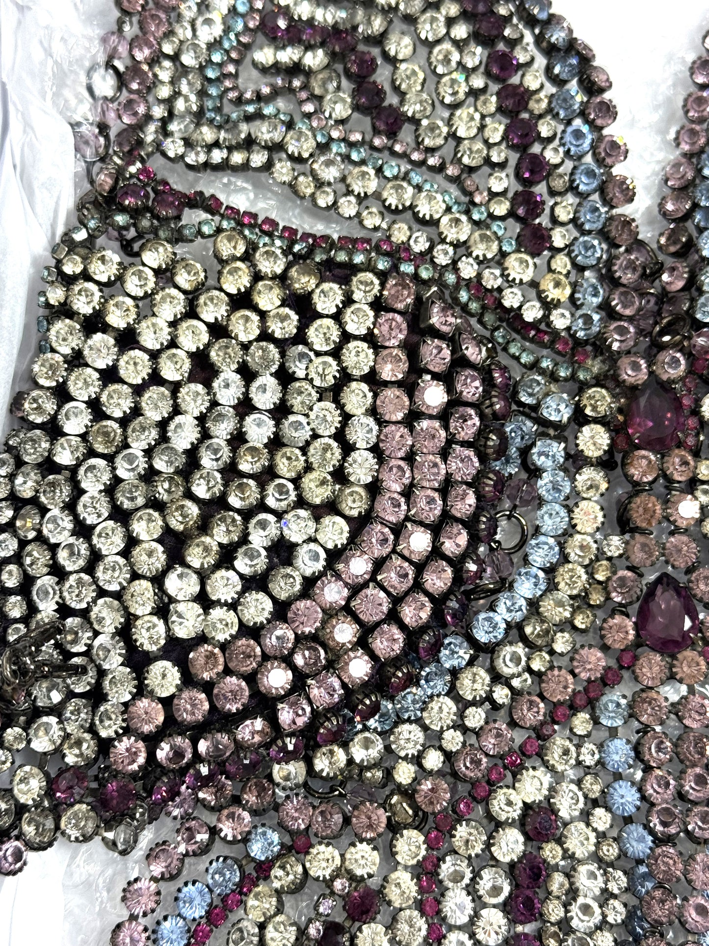 S/S 2000 Emanuel Ungaro HAUTE COUTURE RARE Runway Butterfly Crystal Chain Necklace Top