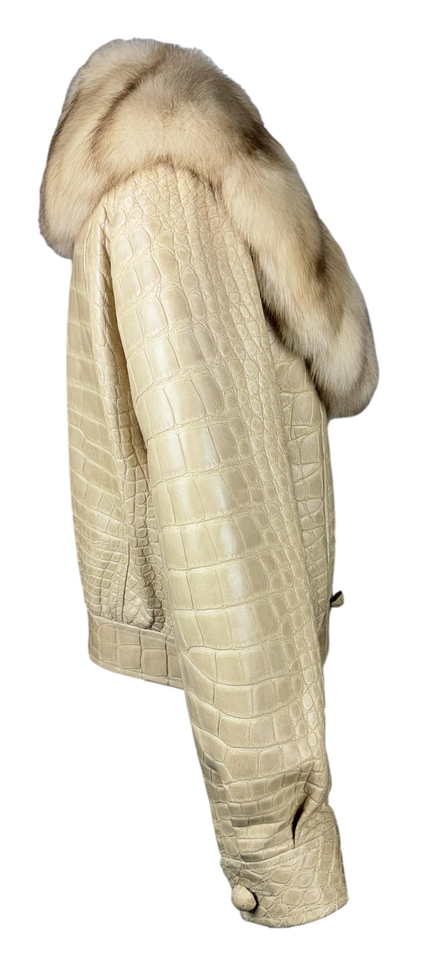 F/W 2005 Valentino Crocodile (Alligator) & Sable Fur Pure Luxury $$$ Jacket Coat