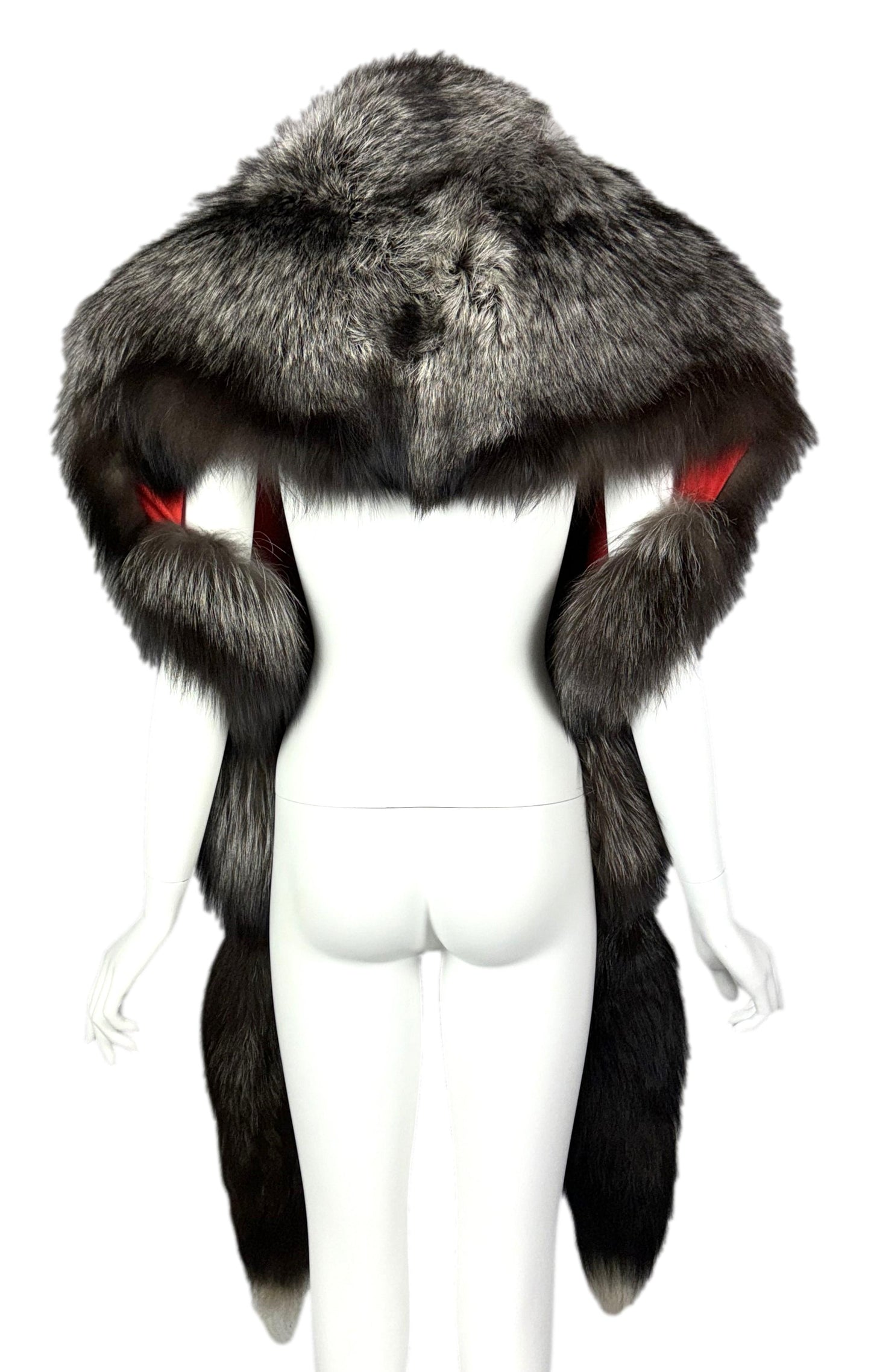 F/W 2001 Fausto Puglisi Runway Large Fox Fur Wrap Shawl