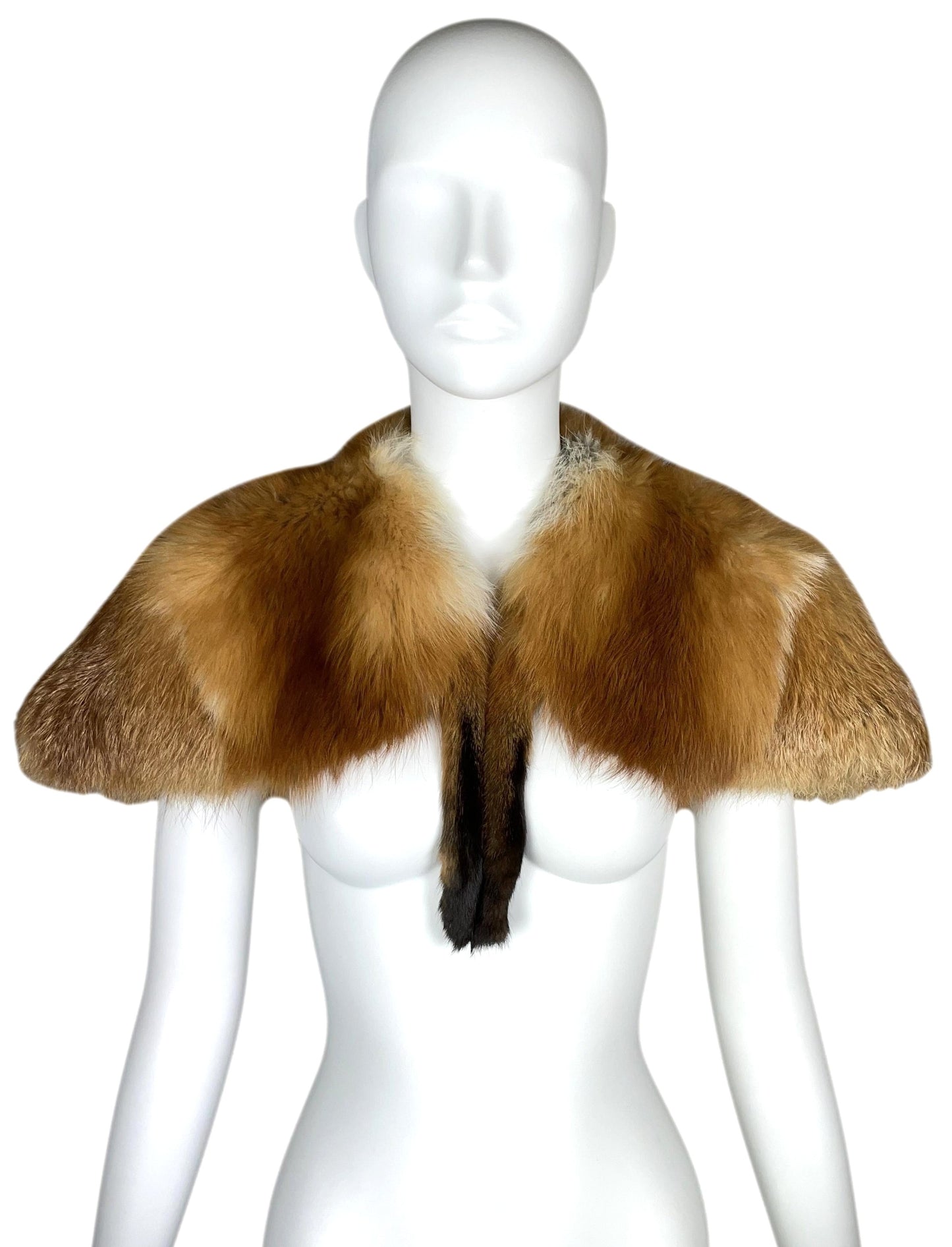 S/S 2001 Christian Dior by John Galliano Haute Couture Runway Fox Fur 40's Style Shawl Wrap