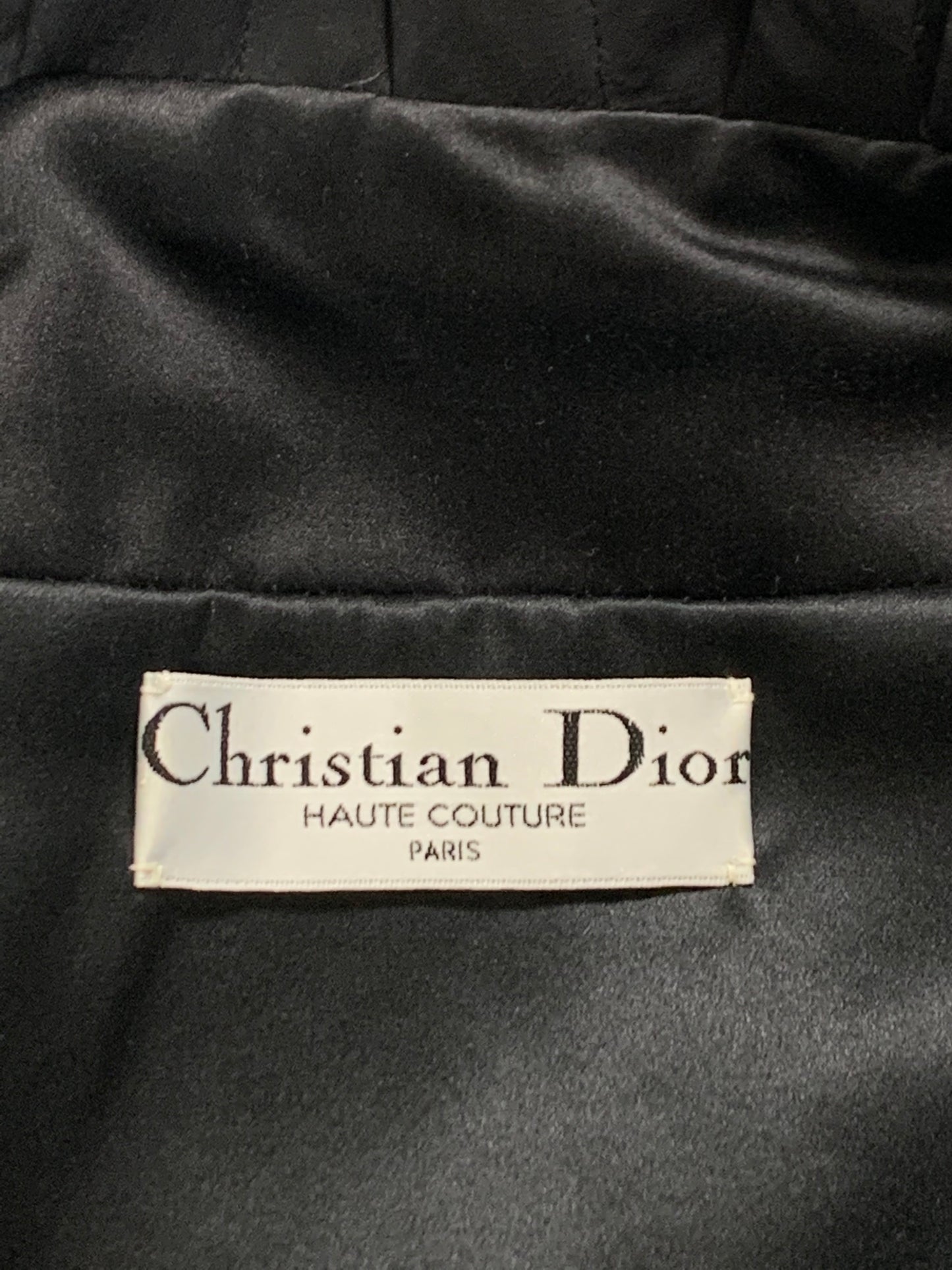 S/S 2001 Christian Dior by John Galliano Haute Couture Avant Garde Black Satin Off Shoulder Asymmetrical Jacket