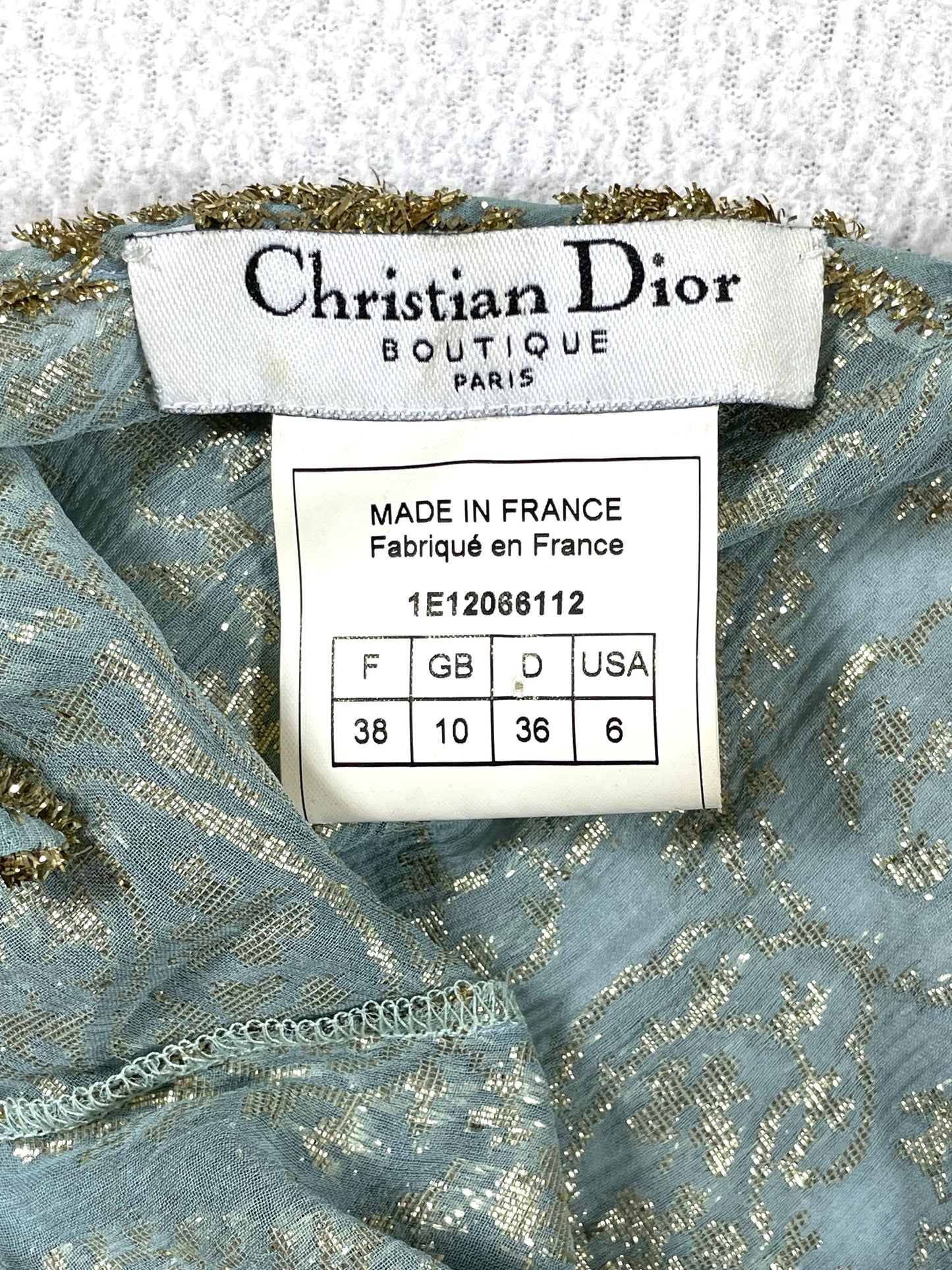 S/S 2001 Christian Dior by John Galliano Runway Blue & Gold Dress Snakeskin Zipper Dress & RARE Black Fishnet Jumpsuit
