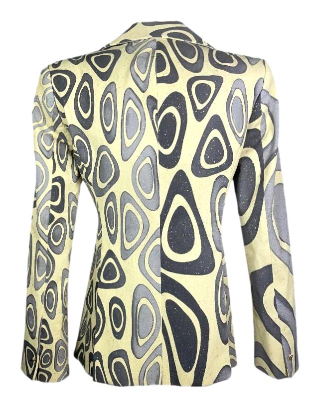 S/S 2001 Roberto Cavalli Runway Gold Chain w Maltese Cross Jacket