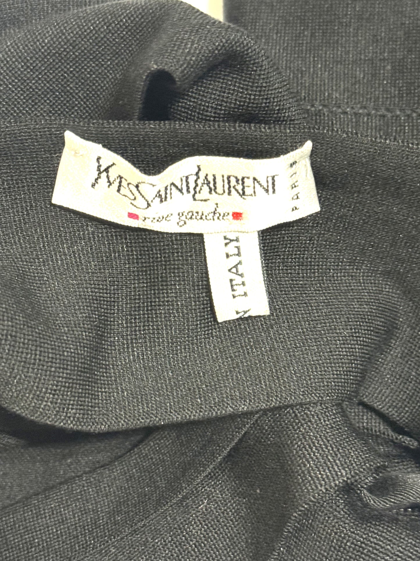S/S 2001 Yves Saint Laurent by Tom Ford Black Cut-Out Bandage Strapless Crop Top
