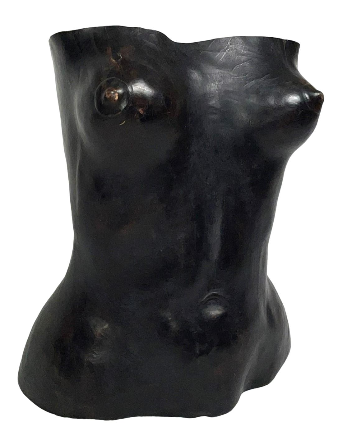 S/S 2001 Yves Saint Laurent by Tom Ford RARE 1 of 3 Prototype for Runway Leather Bust Bustier