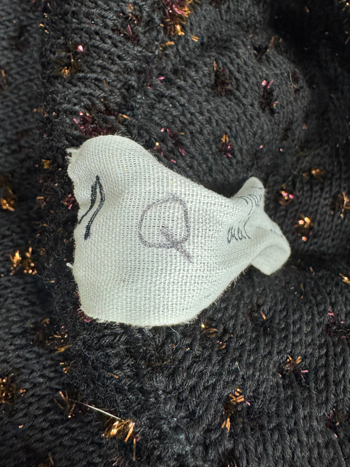 RARE 2002 Christian Dior x John Galliano Haute Couture Bronze & Purple Glitter Knit Cocoon Coat Jacket