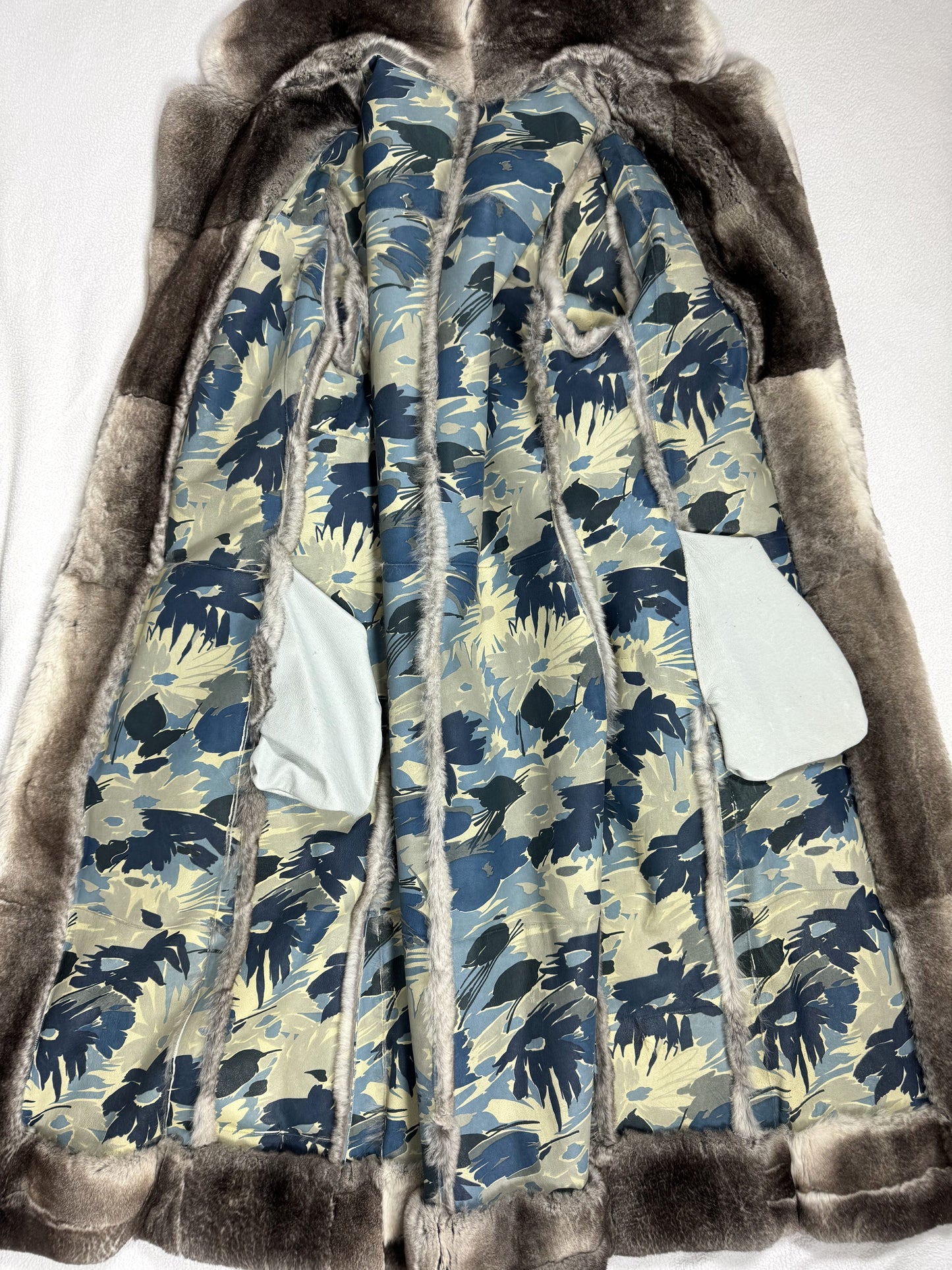 F/W 2002 Christian Dior by John Galliano Gray Orylag Chinchilla Fur Long Coat
