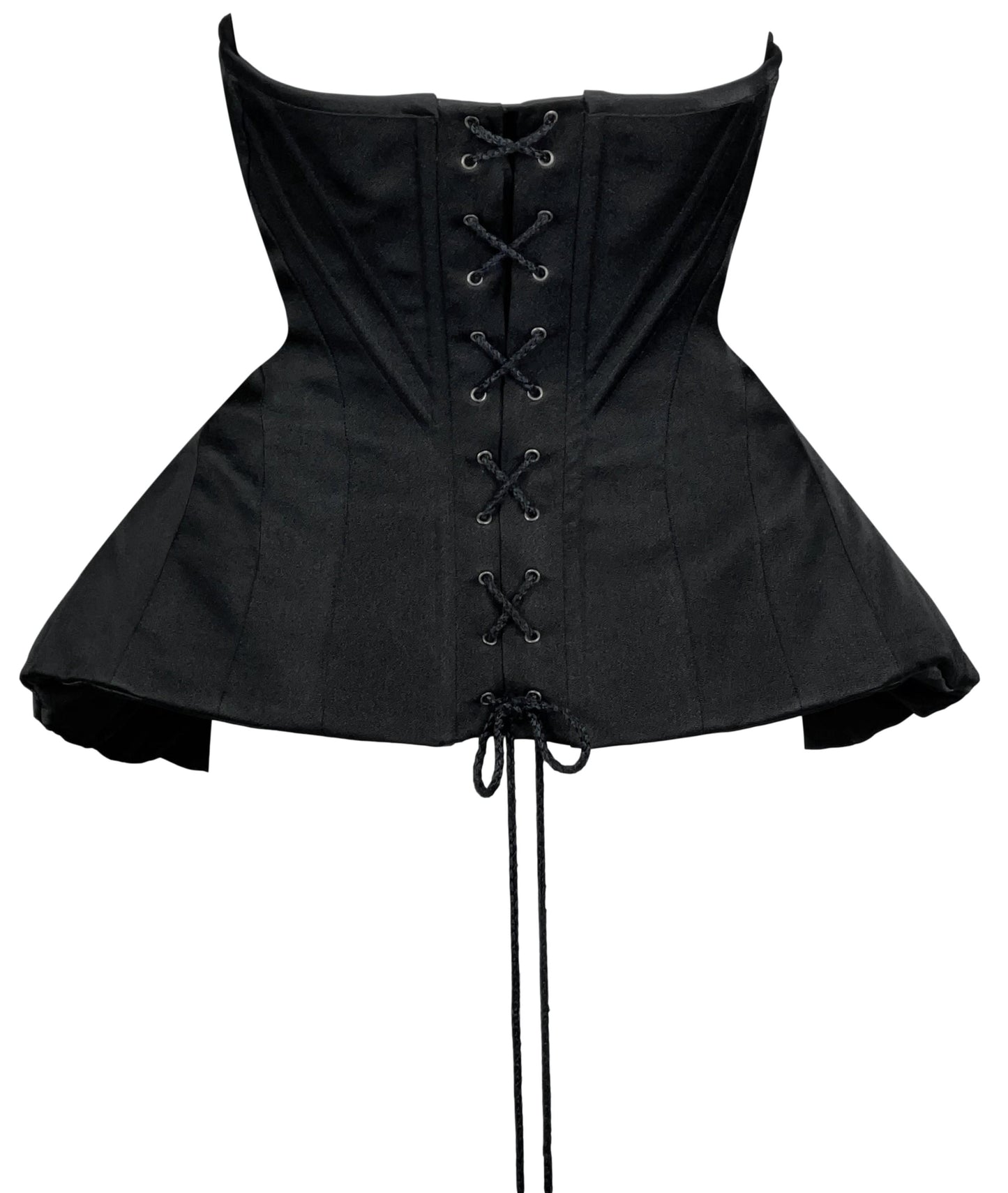 F/W 2002 John Galliano Black Wasp Waist Pin-Up Corset Top