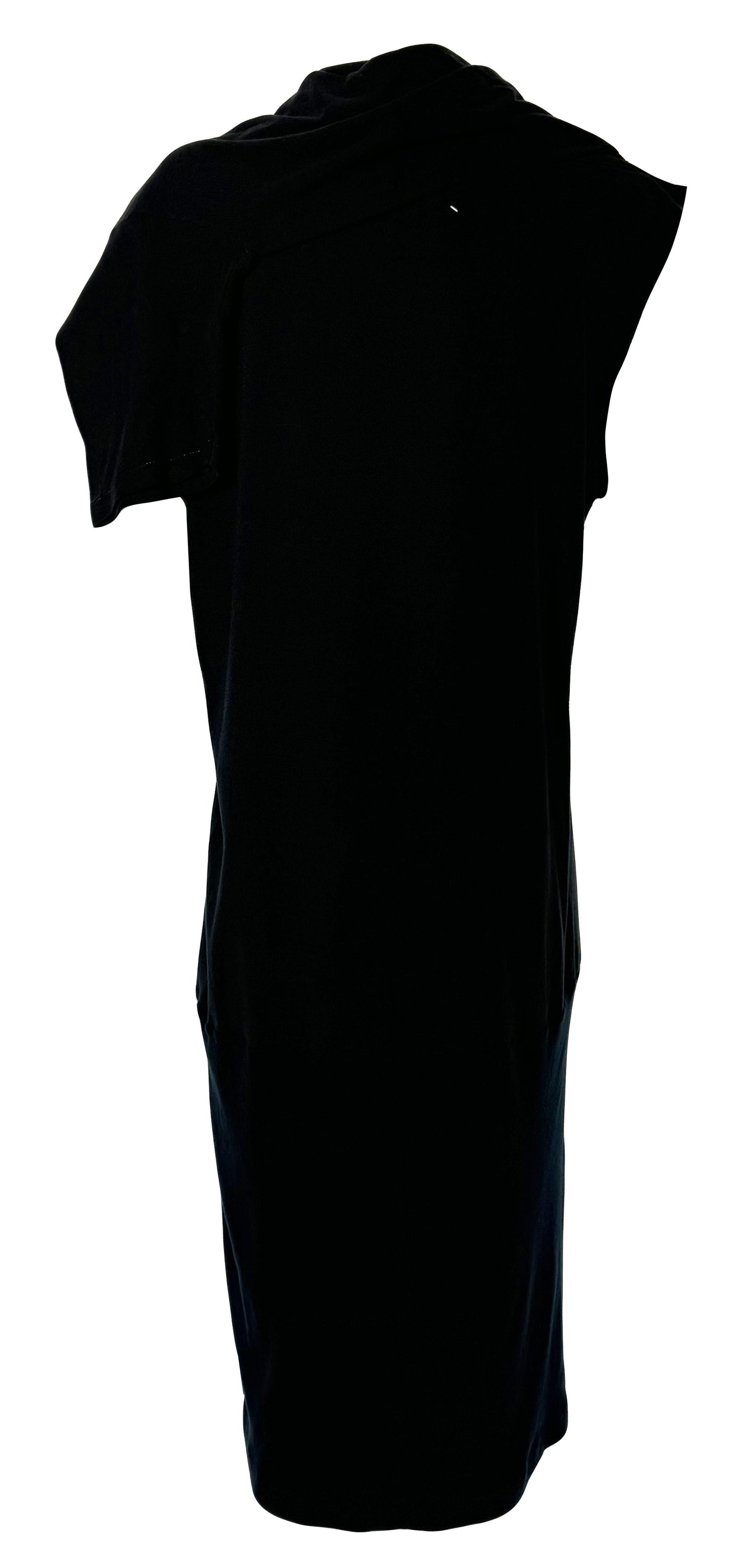 F/W 2002 Maison Martin Margiela Artisanal Black Deconstructed T-Shirt Maxi Dress