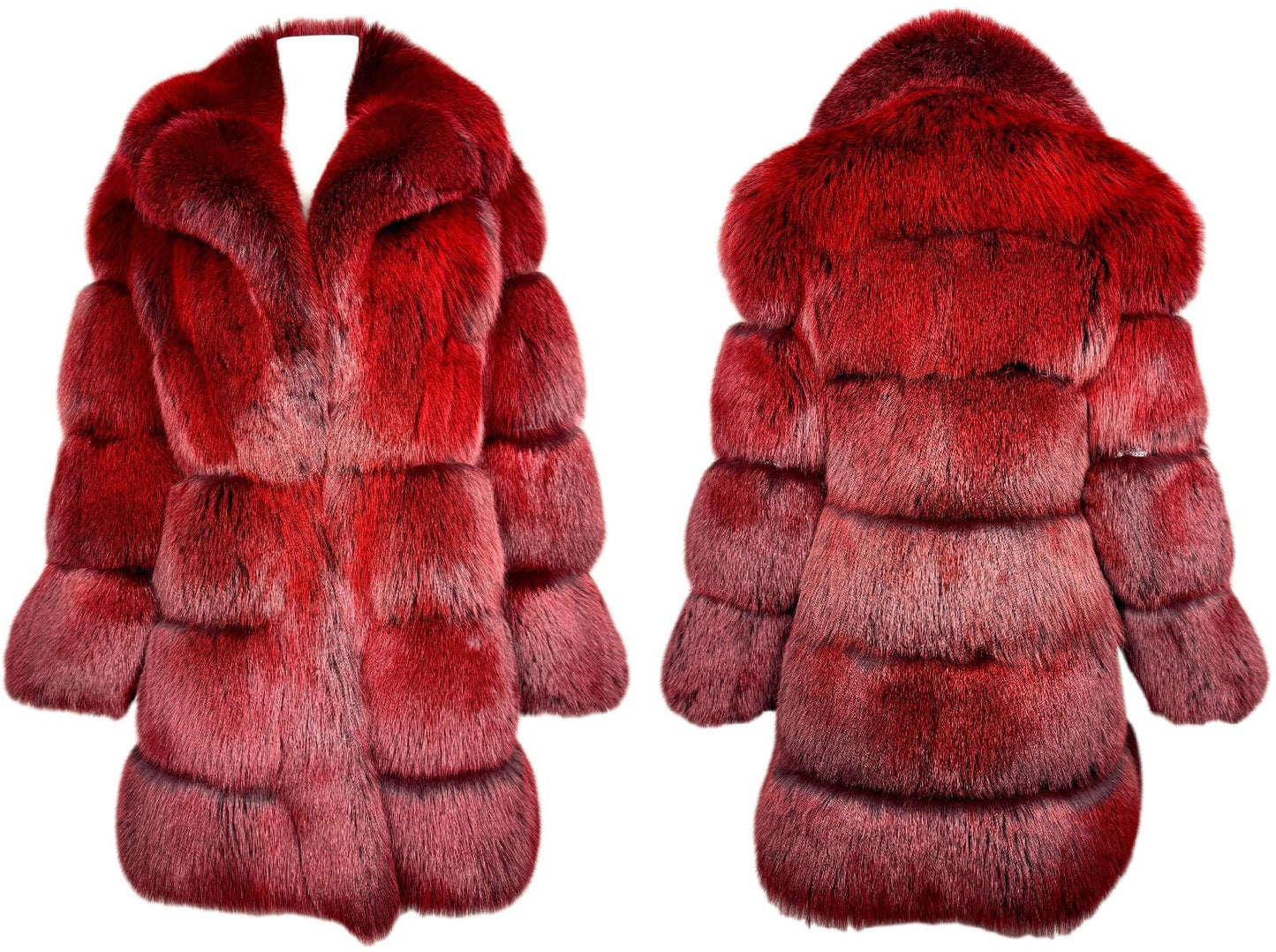 F/W 2002 Roberto Cavalli Red Fox Fur Chubby Jacket Coat w Python Snakeskin