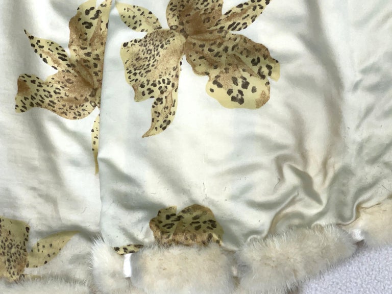 F/W 2002 Roberto Cavalli Runway Winter White Mink Fur Full Length Long Coat Jacket w Mink Belt