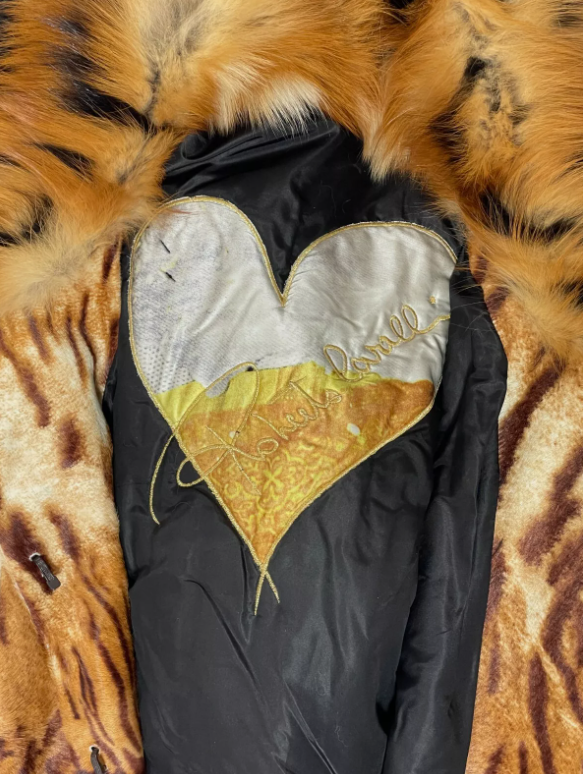 F/W 2002 Roberto Cavalli Runway Tiger Print Pony Fur and Fox Fur Long Coat