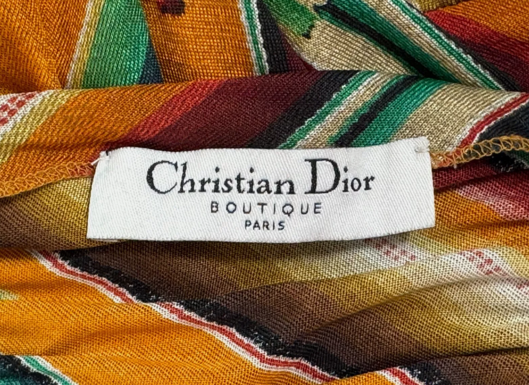 S/S 2002 Christian Dior by John Galliano Rasta One Shoulder Zipper Mini Dress