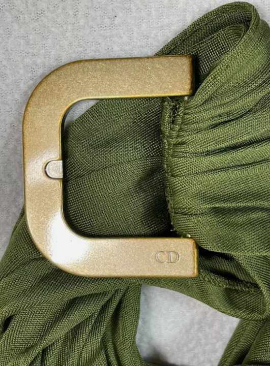 S/S 2002 Christian Dior by John Galliano Runway Green High Slit Grecian One Shoulder Maxi Dress