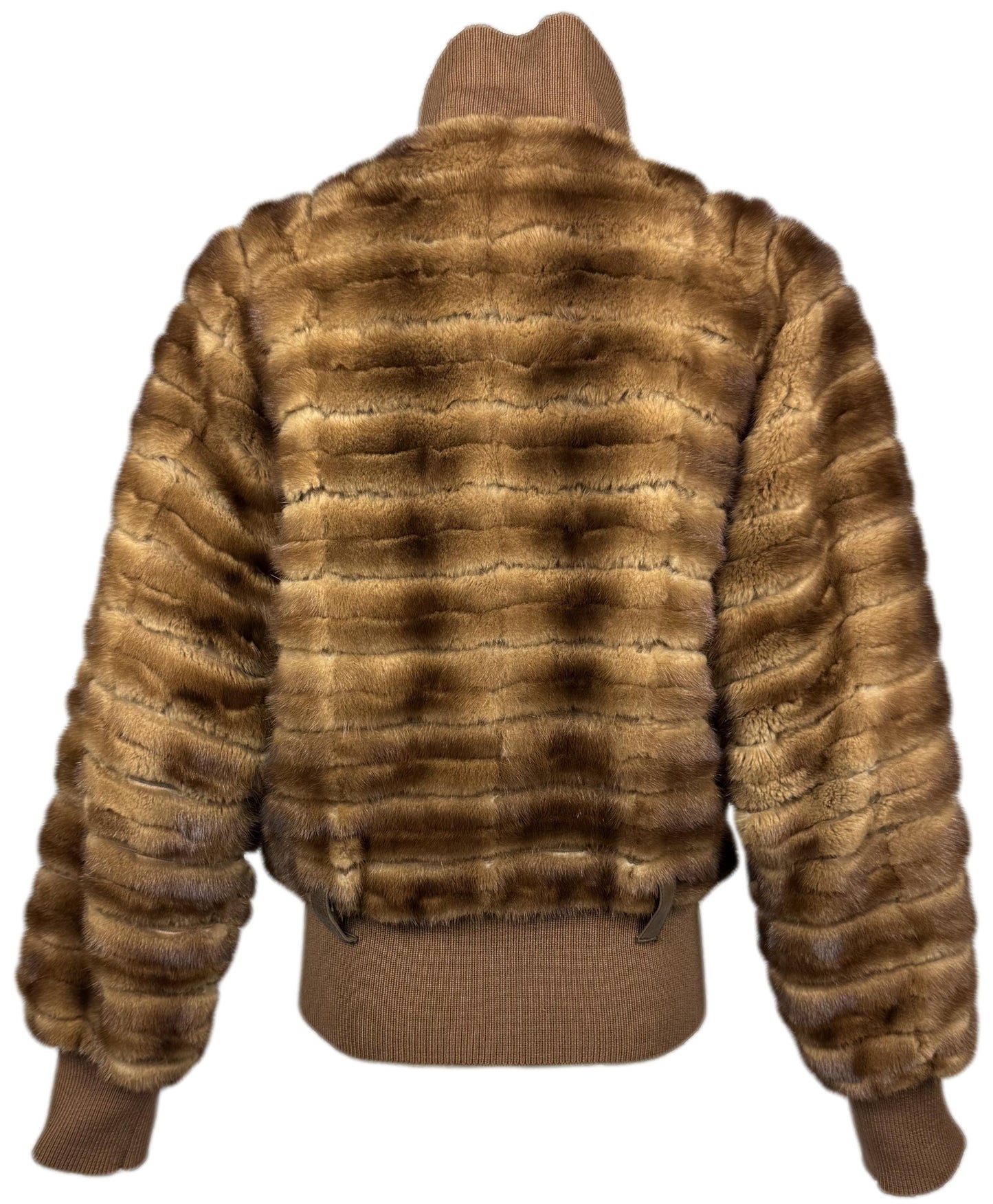 F/W 2004 Christian Dior x John Galliano Brown Mink Fur Bomber Jacket Coat