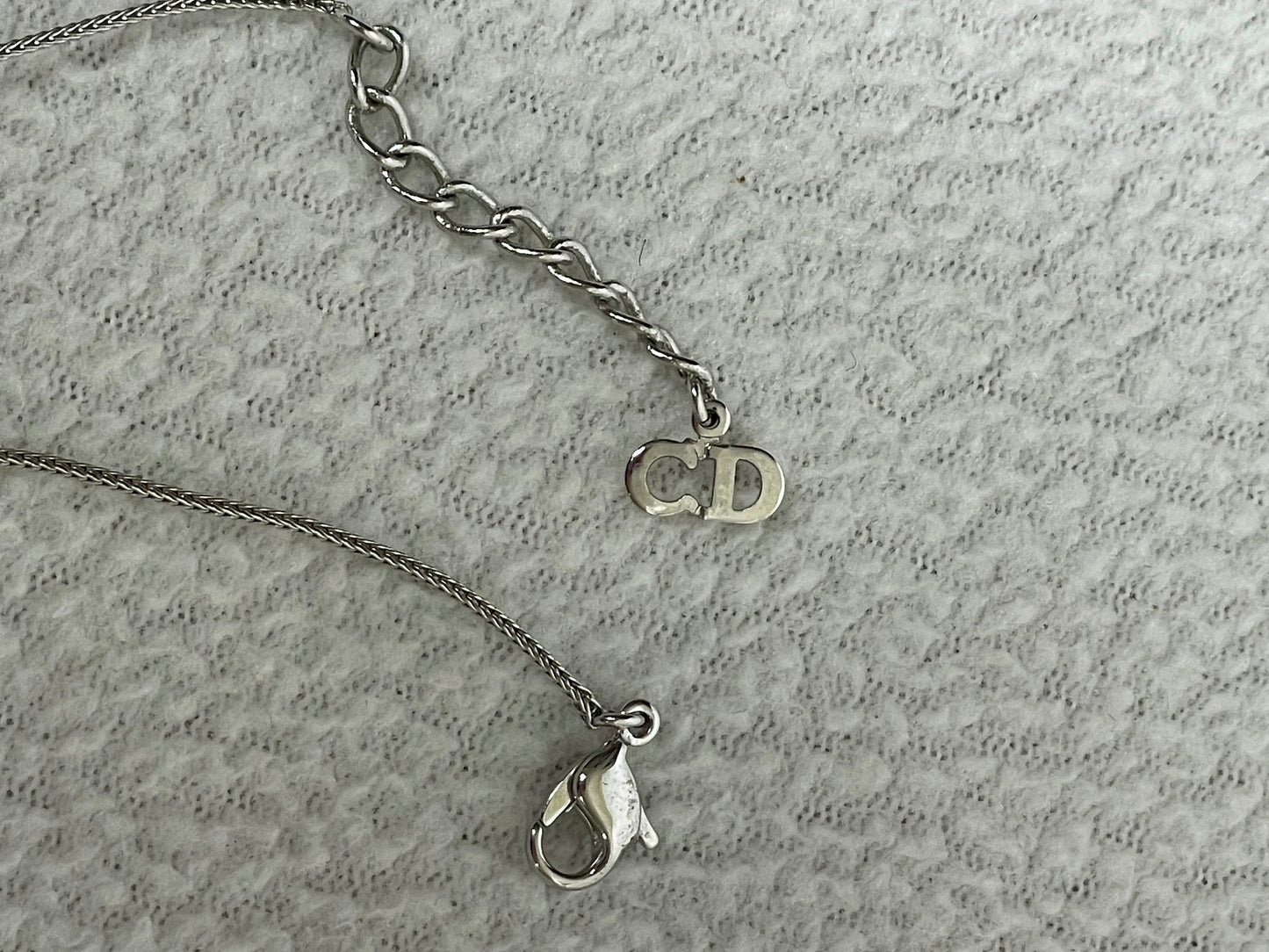 C. 2003 Christian Dior by John Galliano Chinoiserie Asian Inspired Large Silver Crystal Earrings Necklace & Bracelet