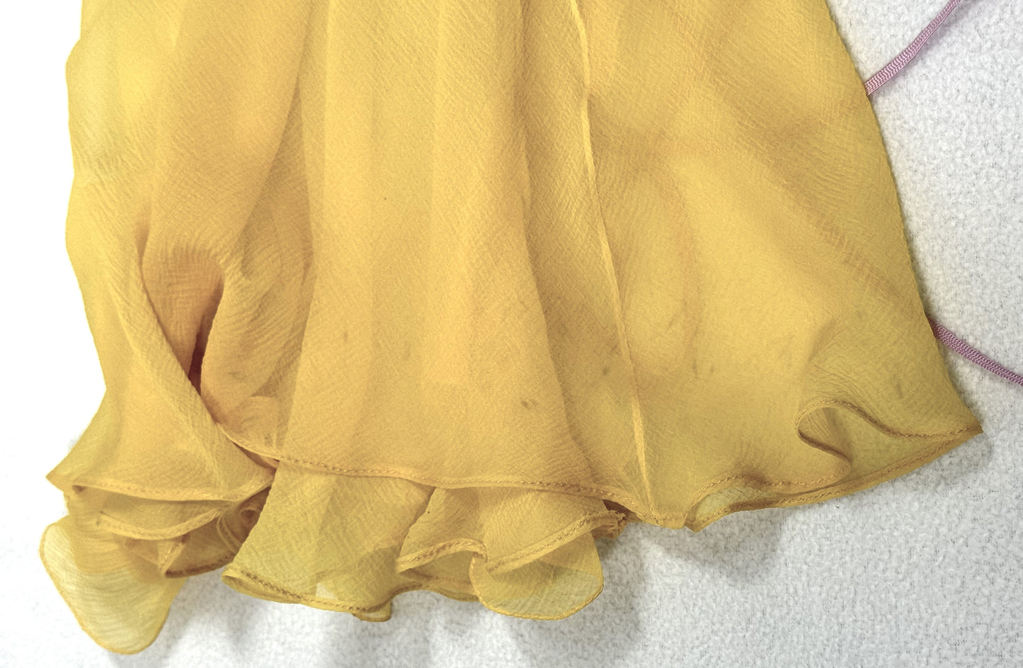 S/S 2004 Christian Dior by John Galliano Sheer Pink & Yellow Silk Hardcore Corset Maxi Dress