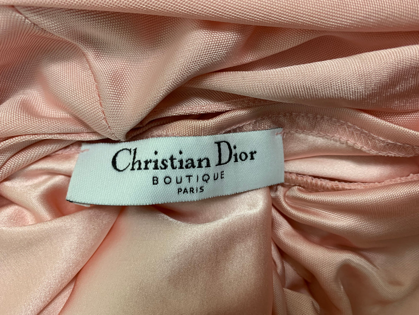 NWT F/W 2003 Christian Dior by John Galliano Runway Pastel Pink Plunging Crystal Mini Dress