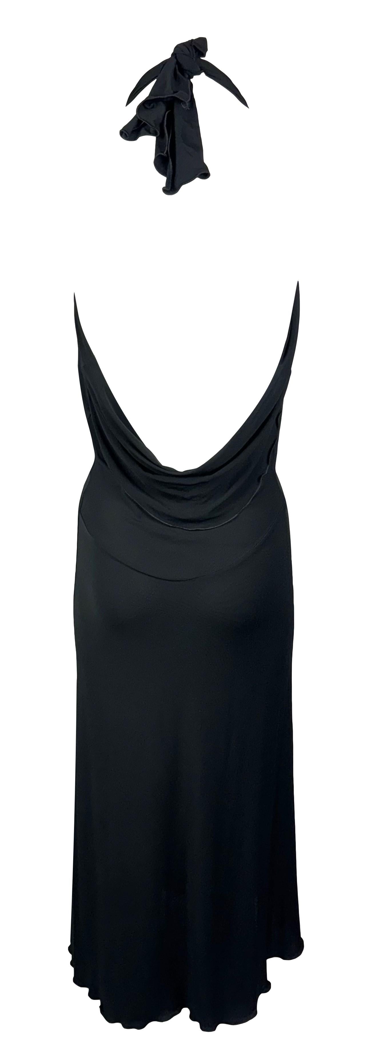 S/S 2003 Christian Dior by John Galliano Plunging Black Bows Backless Dress