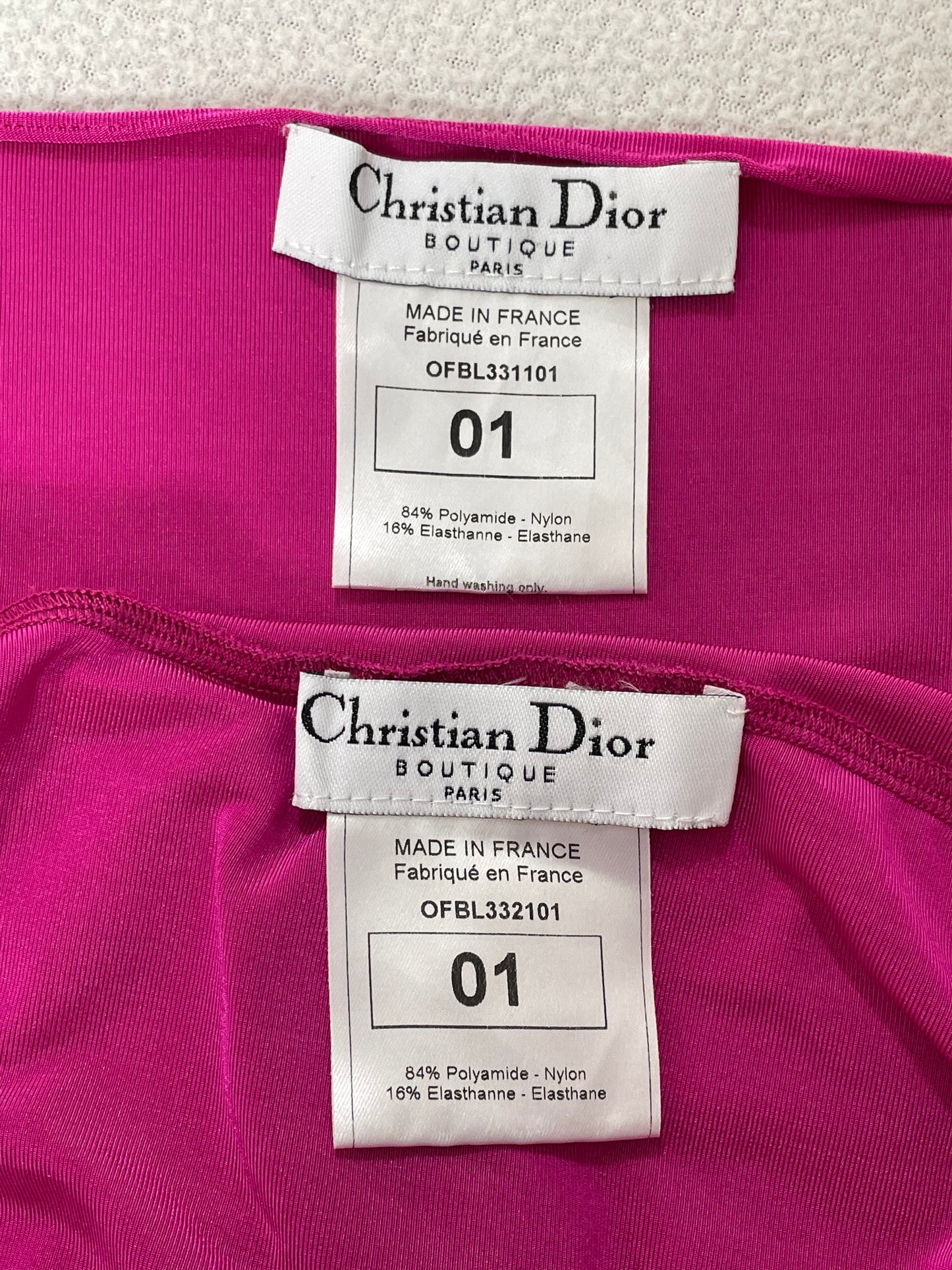 2003 Christian Dior by John Galliano Hot Pink Crystal Buckle Crop Top & Maxi Skirt Set