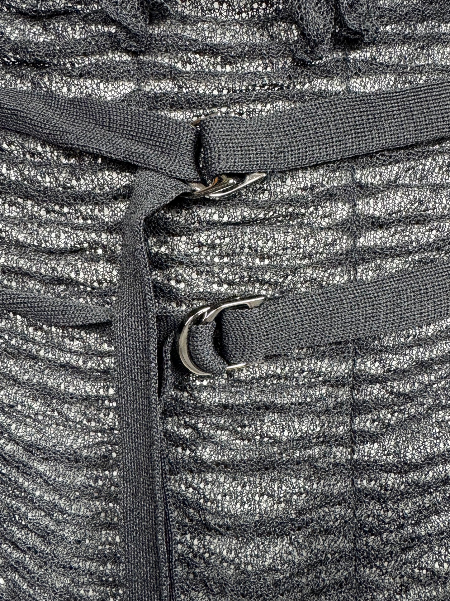 S/S 2003 Christian Dior by John Galliano Sheer Ruched Bondage Buckles Mini Dress