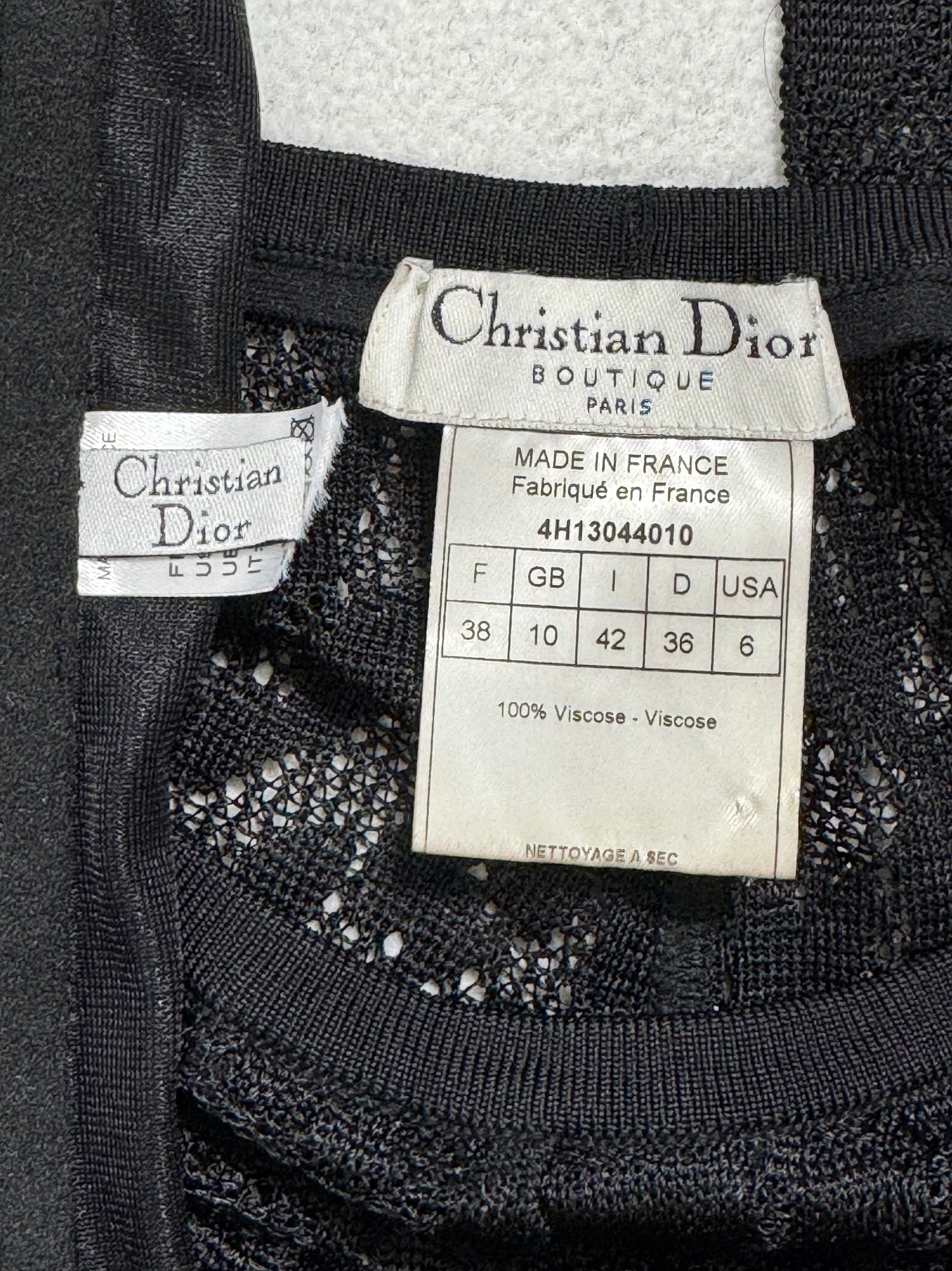 F/W 2004 Christian Dior x John Galliano Crystal Corset Buckle Top & Sheer Black Leopard Leggings Set