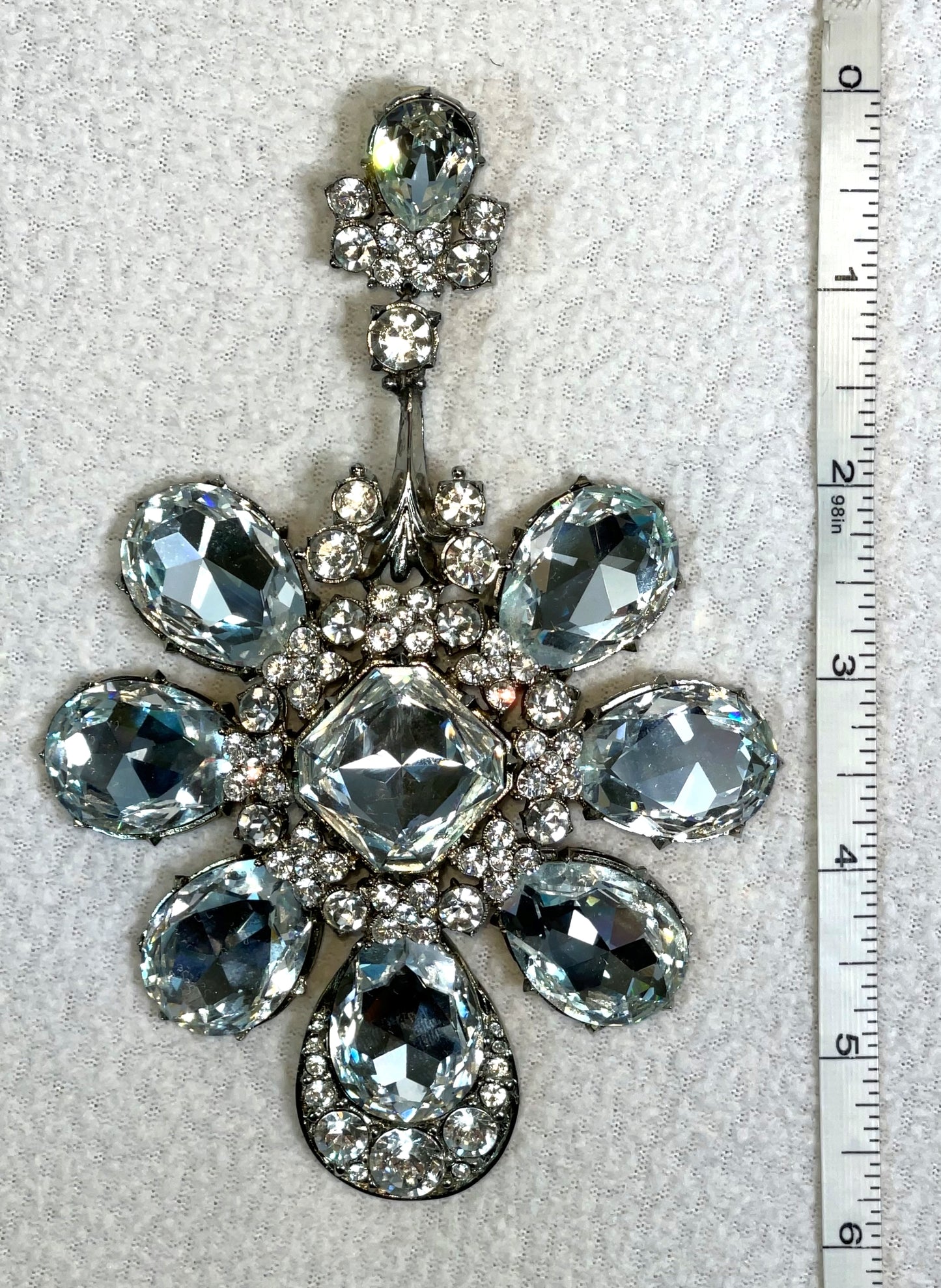 F/W 2004 Christian Dior by John Galliano Haute Couture Runway Huge Crystal Queen Earrings