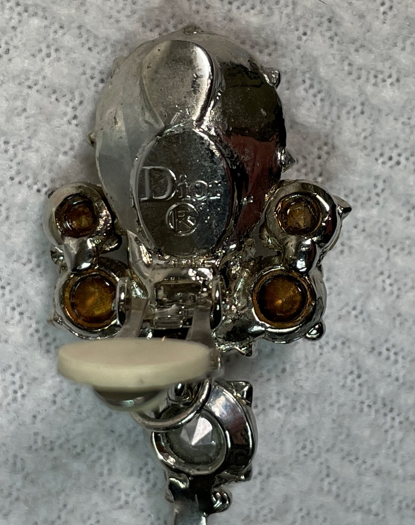 F/W 2004 Christian Dior by John Galliano Haute Couture Runway Huge Crystal Queen Earrings