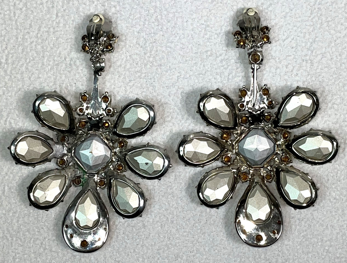 F/W 2004 Christian Dior by John Galliano Haute Couture Runway Huge Crystal Queen Earrings