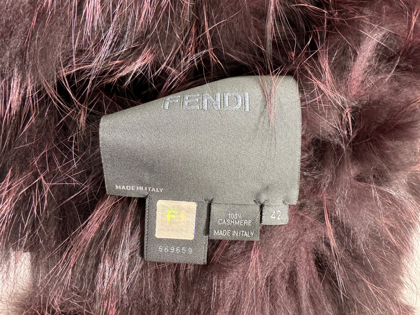 F/W 2004 Fendi by Karl Lagerfeld Fox Fur Cropped Jacket & Matching Handbag