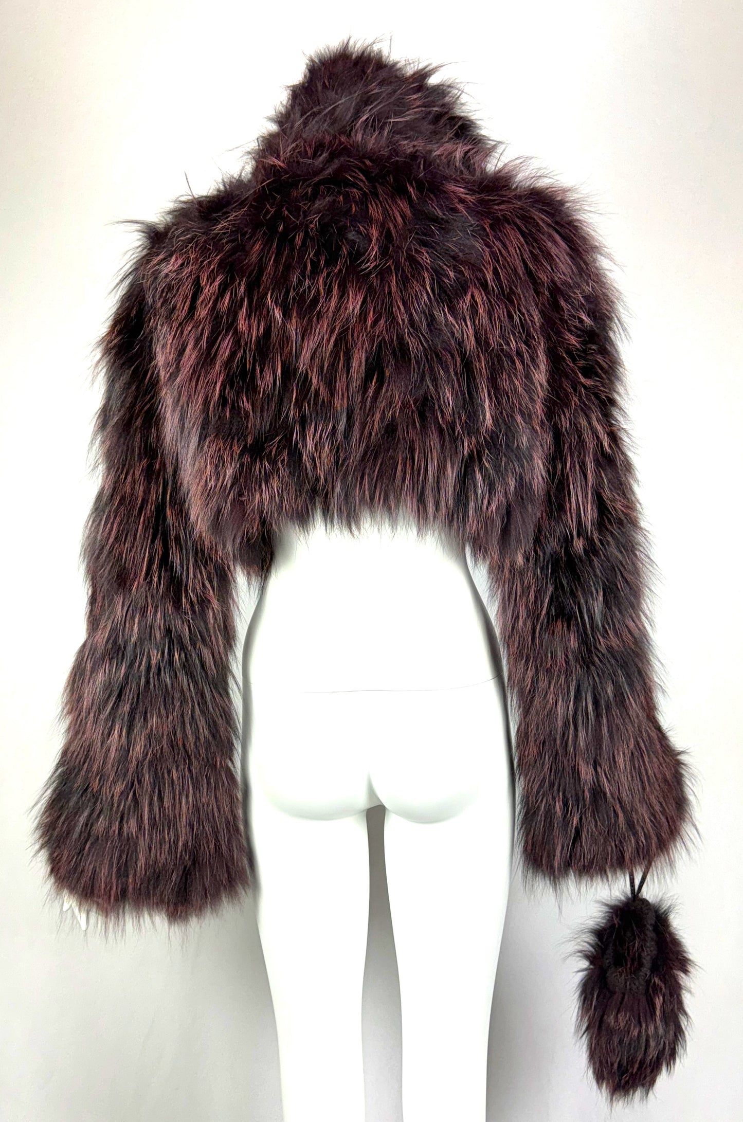 F/W 2004 Fendi by Karl Lagerfeld Fox Fur Cropped Jacket & Matching Handbag