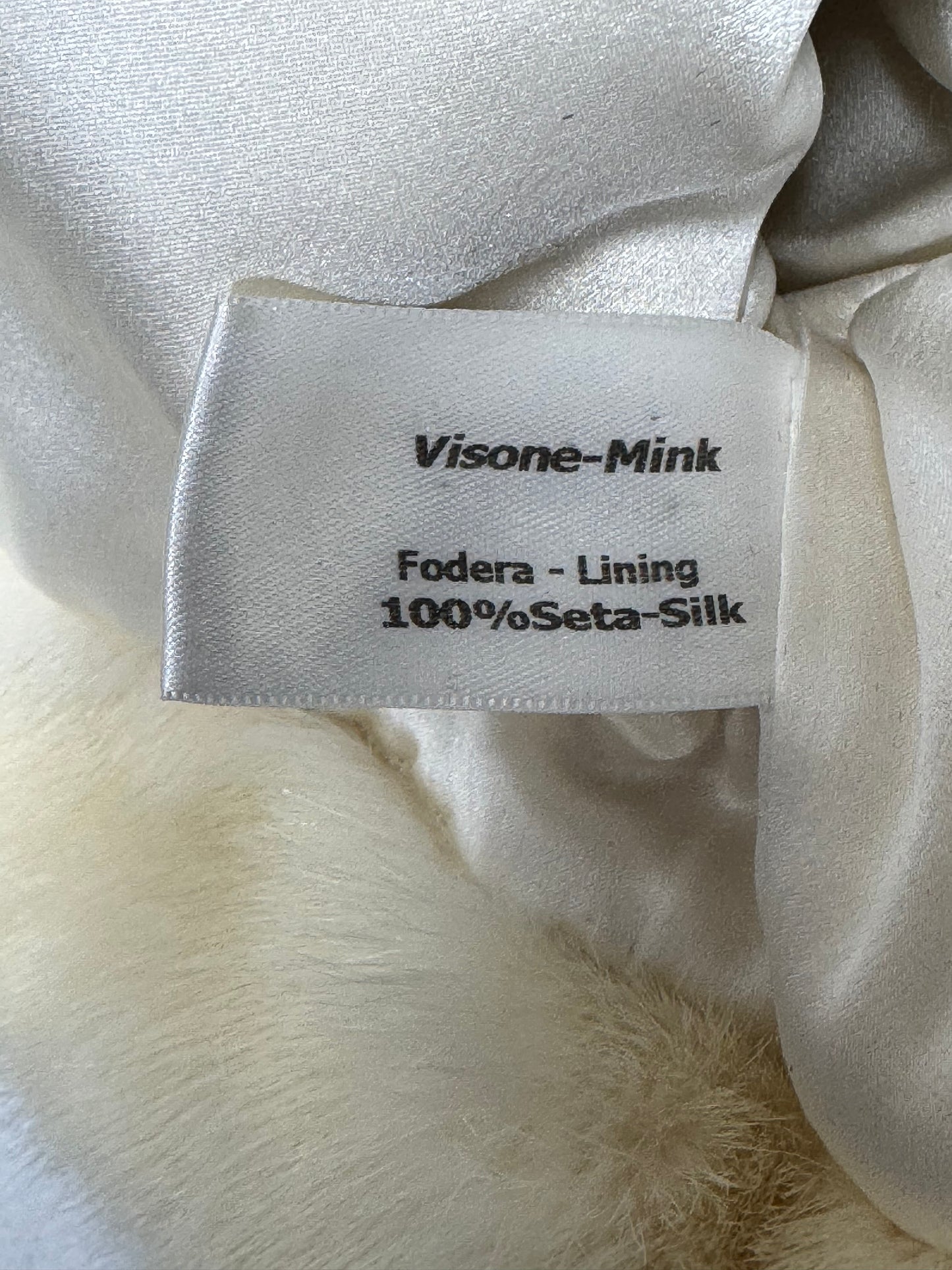 F/W 2004 Valentino Winter White Mink Fur Cropped Bell Sleeve Jacket