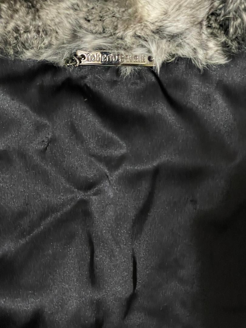 F/W 2004 Roberto Cavalli Chinchilla Fur Cropped Fitted Jacket Coat