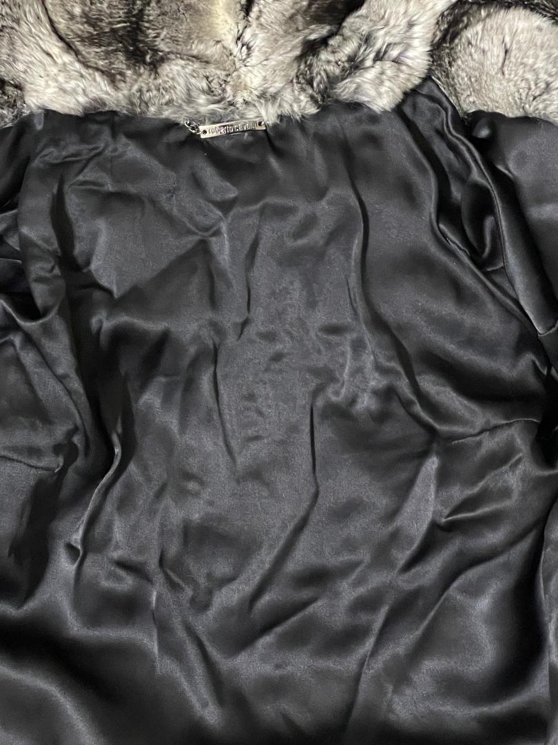 F/W 2004 Roberto Cavalli Chinchilla Fur Cropped Fitted Jacket Coat