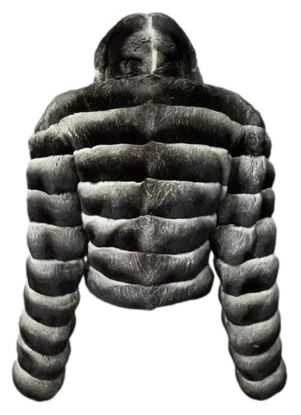 F/W 2004 Roberto Cavalli Chinchilla Fur Cropped Fitted Jacket Coat